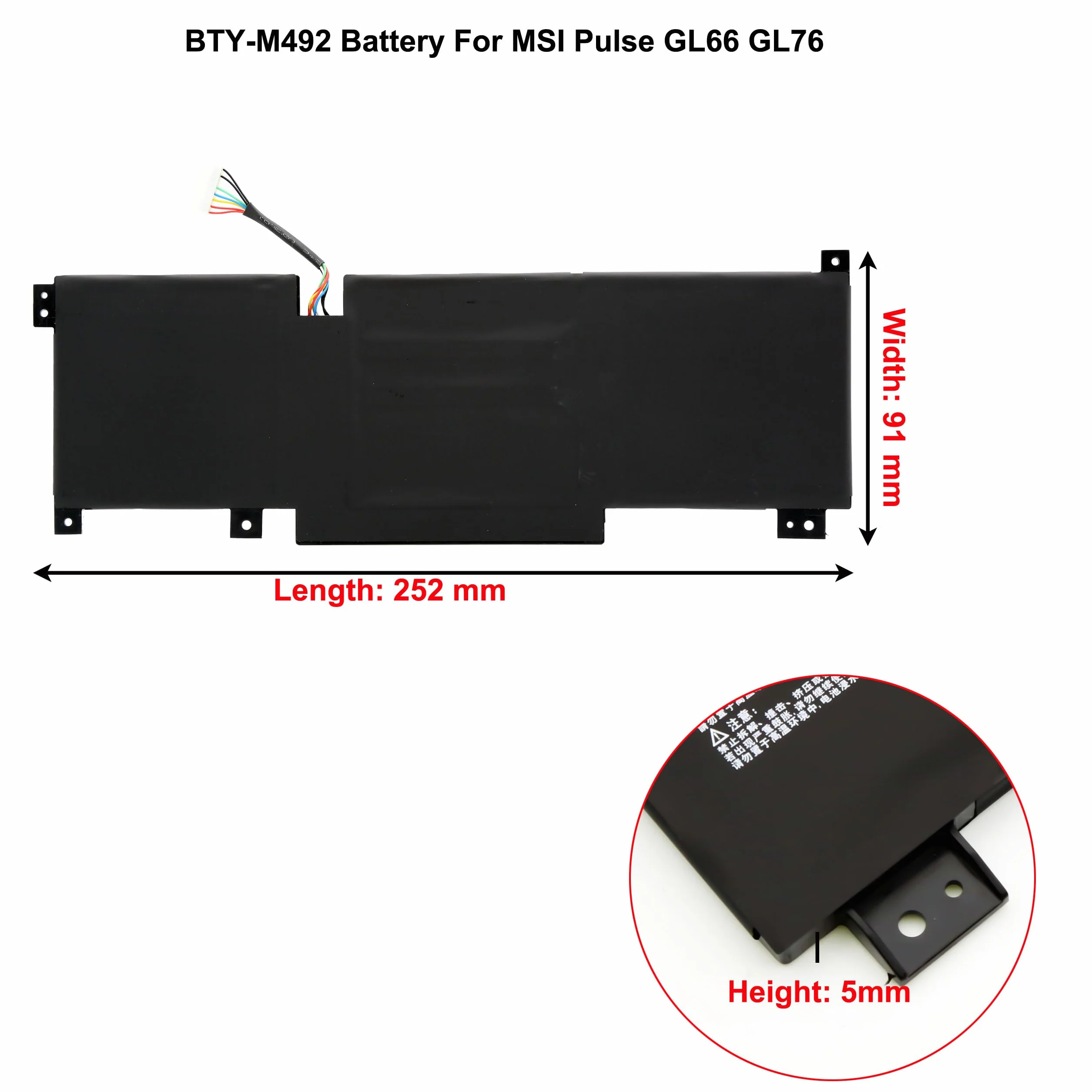 BLESYS BTY-M492 akumulator do MSI Pulse GL66 GL76 Katana GF66 GF76 Sword 15 A11U WF66 WF76 53,5 Wh