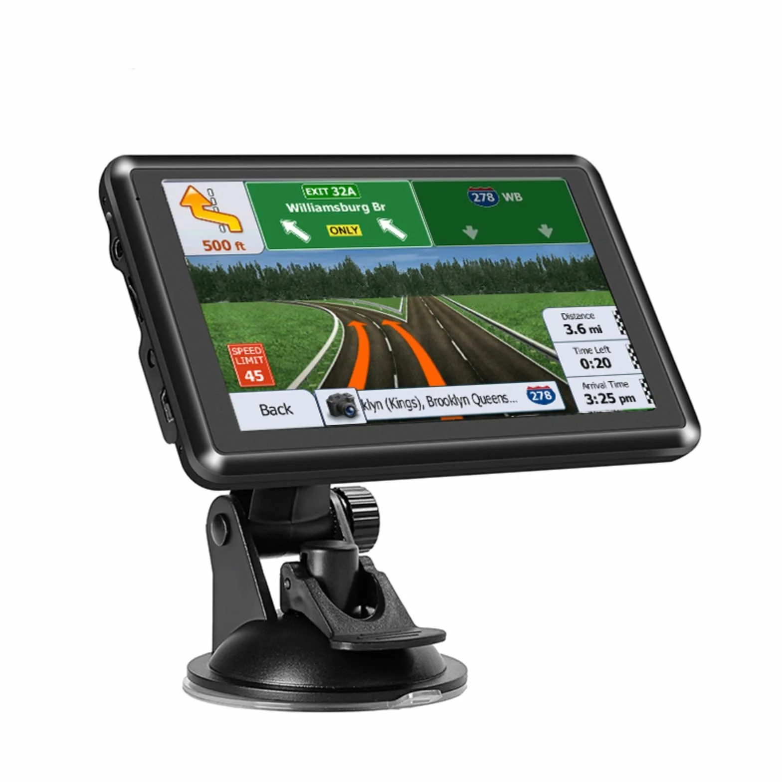 Samochód GPS, duży ekran dotykowy 5 cali, mapa Europy 2025, informacje o ruchu drogowym, bezpłatne aktualizacje, Prawdziwe wokale, Nadaje się do GPS Heavy Weight i GPS Camping Car