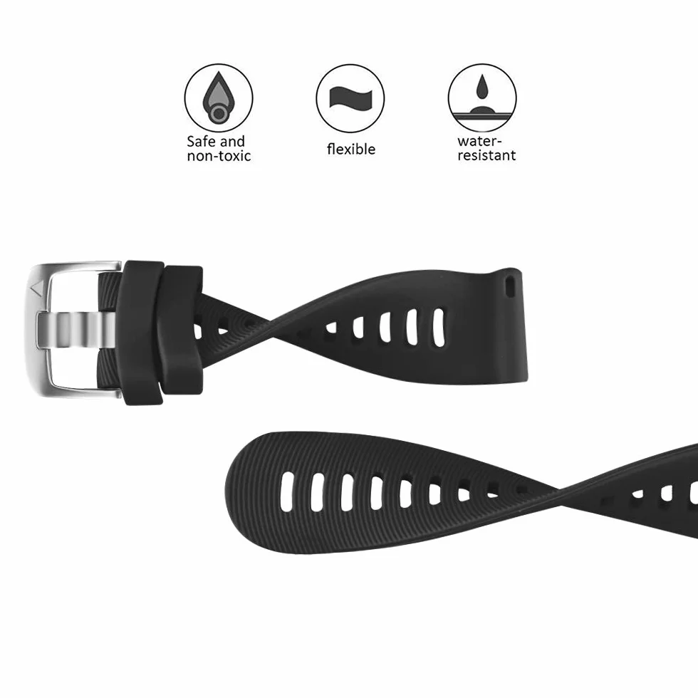 Pasek wymienny Garmin Forerunner 645 245 20 mm silikon czarny