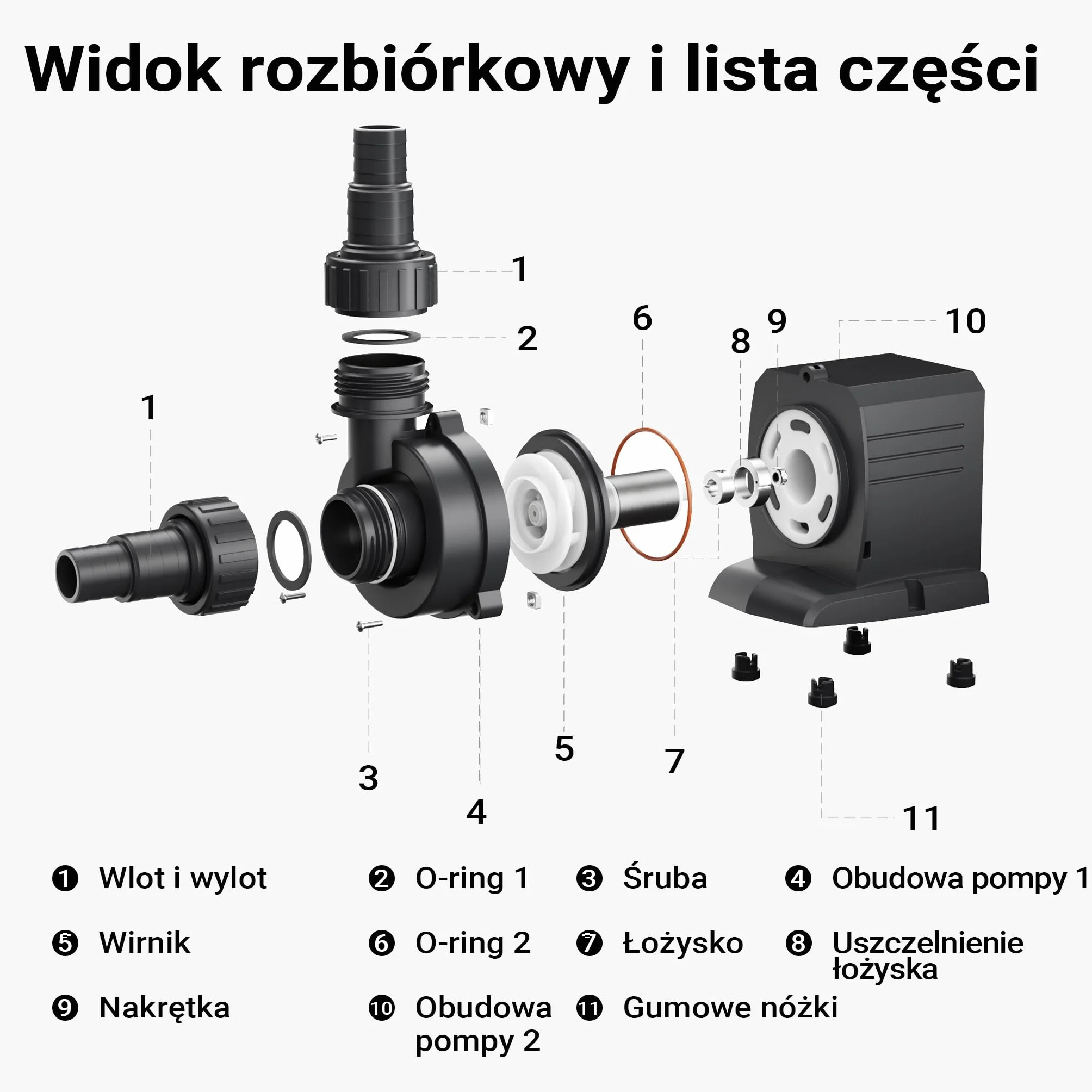 SunSun Pompa basenowa 10000 l/h, 80 W, efektywna pompa filtrująca i cyrkulacyjna do basenu, energooszczędna pompa wodna CPP-10000