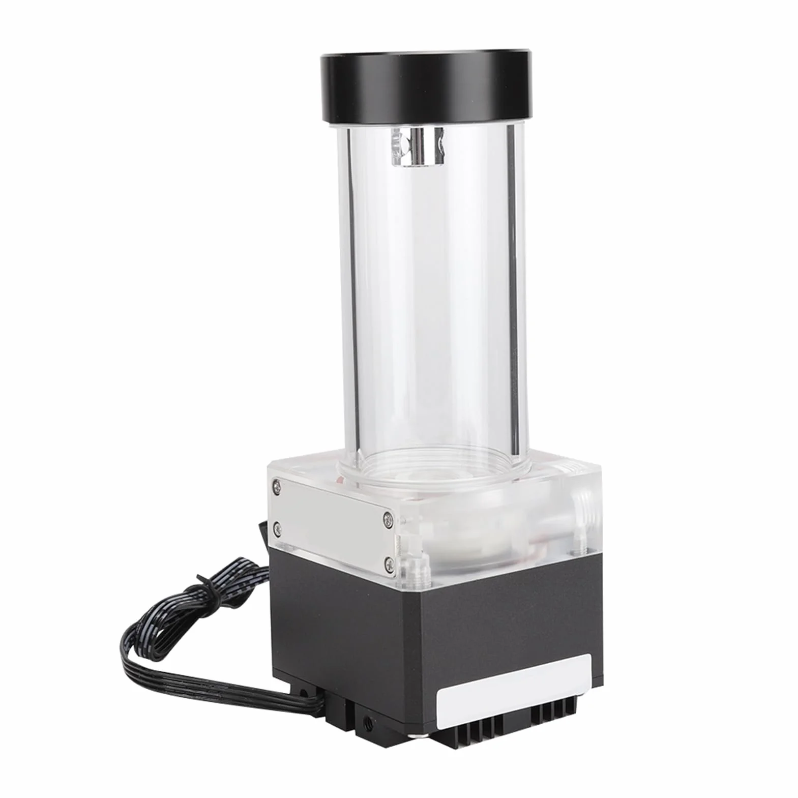 Komputerowa Pompa Wodna Wydajne Odprowadzanie Ciepła Anoda Aluminiowa PMMA POM do Komputera PC Chłodnica Wodna 800L/H Zintegrowana Pompa dla Entuzjastów Gier (BLACK)