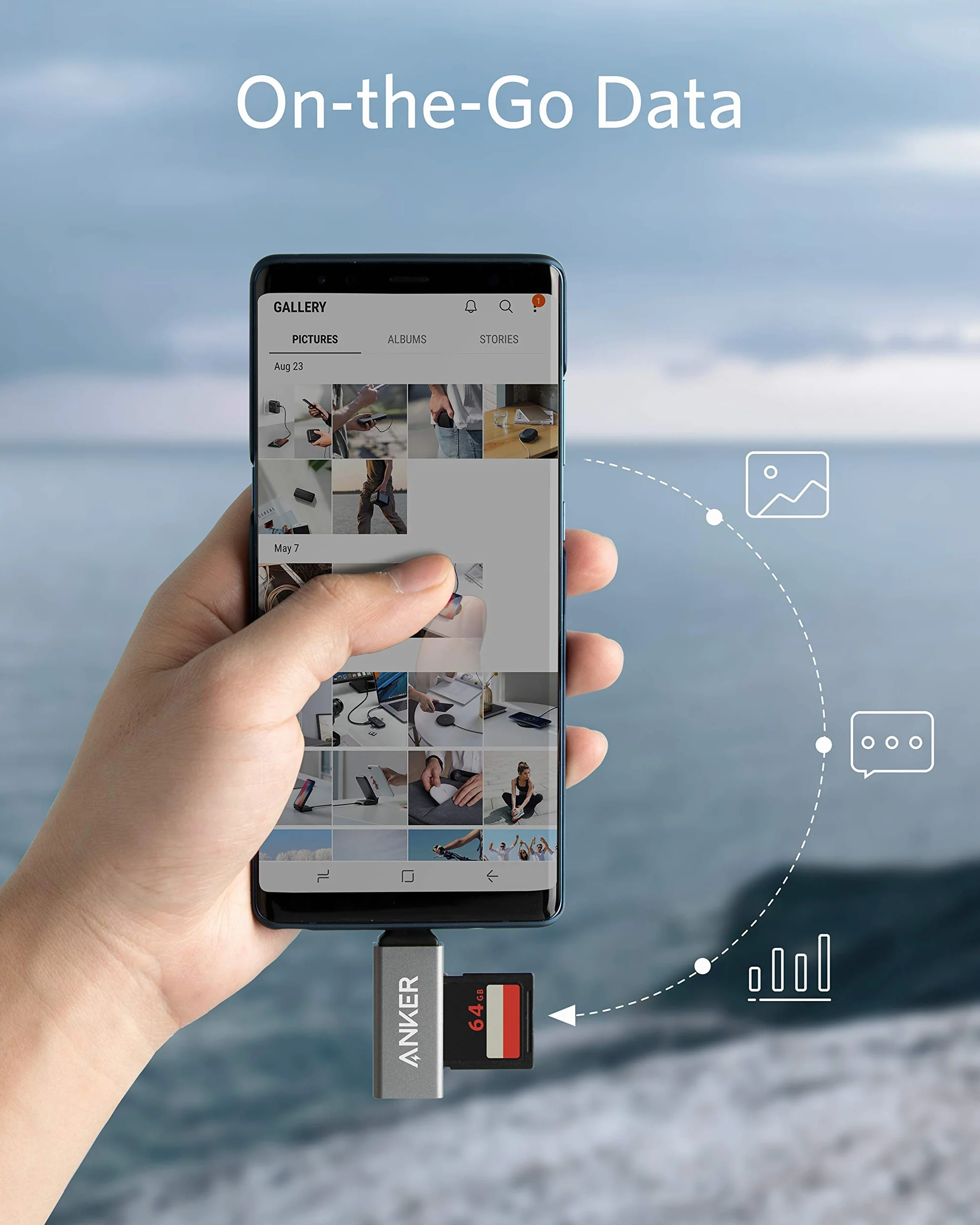 Anker Czytnik Kart SD USB C 2w1 SDXC SDHC Micro SD