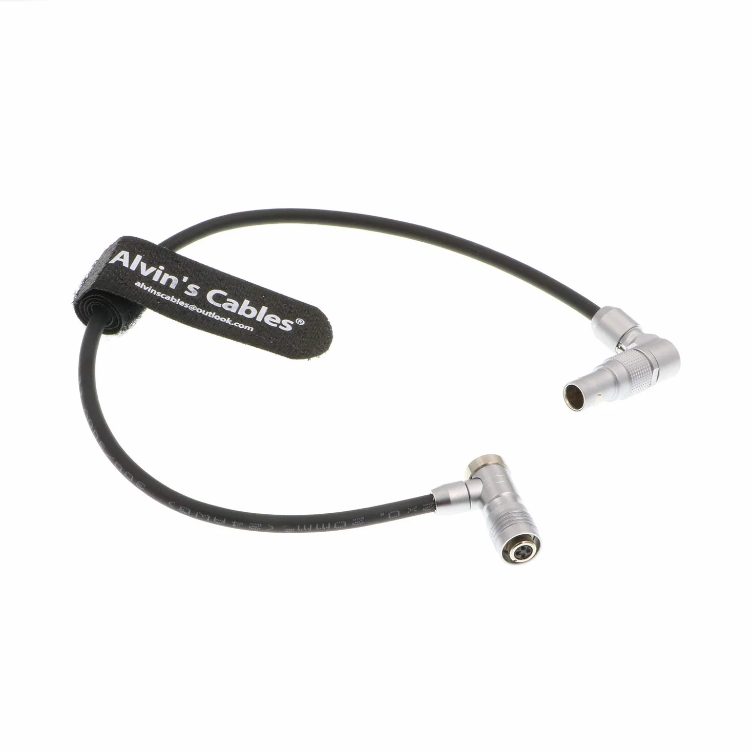 Alvin's Cables Z CAM E2 obrotowy kąt prosty 2-pinowy do 4-pinowy żeński kabel zasilający kątowy do monitora Portkeys