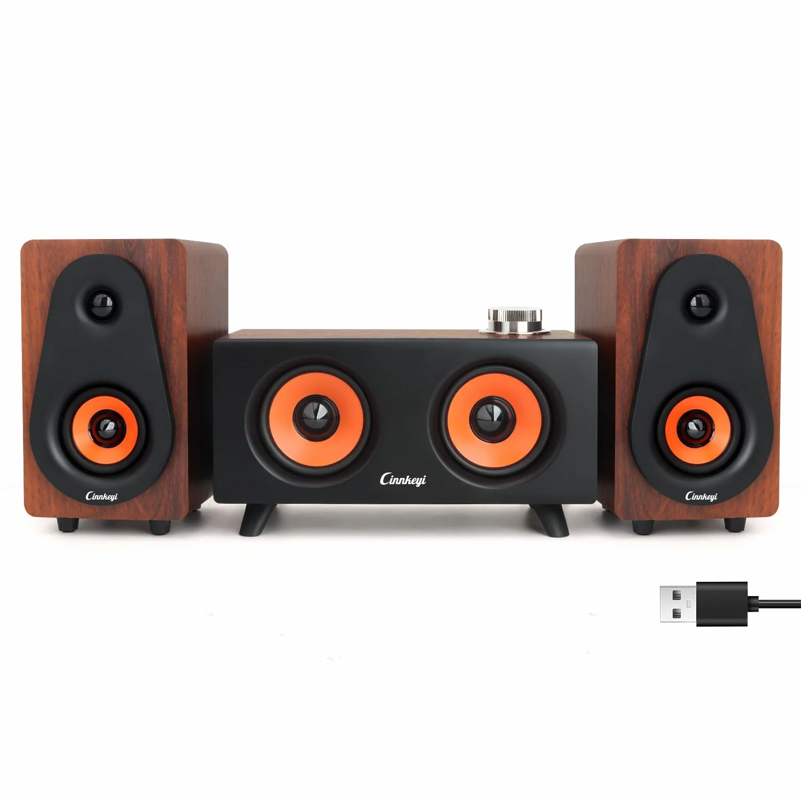 2.1 Głośnik komputerowy z subwooferem, podwójny głośnik stereo, średnio-wysokotonowy, Bluetooth/USB, podwójny tryb głośników PC, regulator głośności, system dźwiękowy do laptopa/komputera