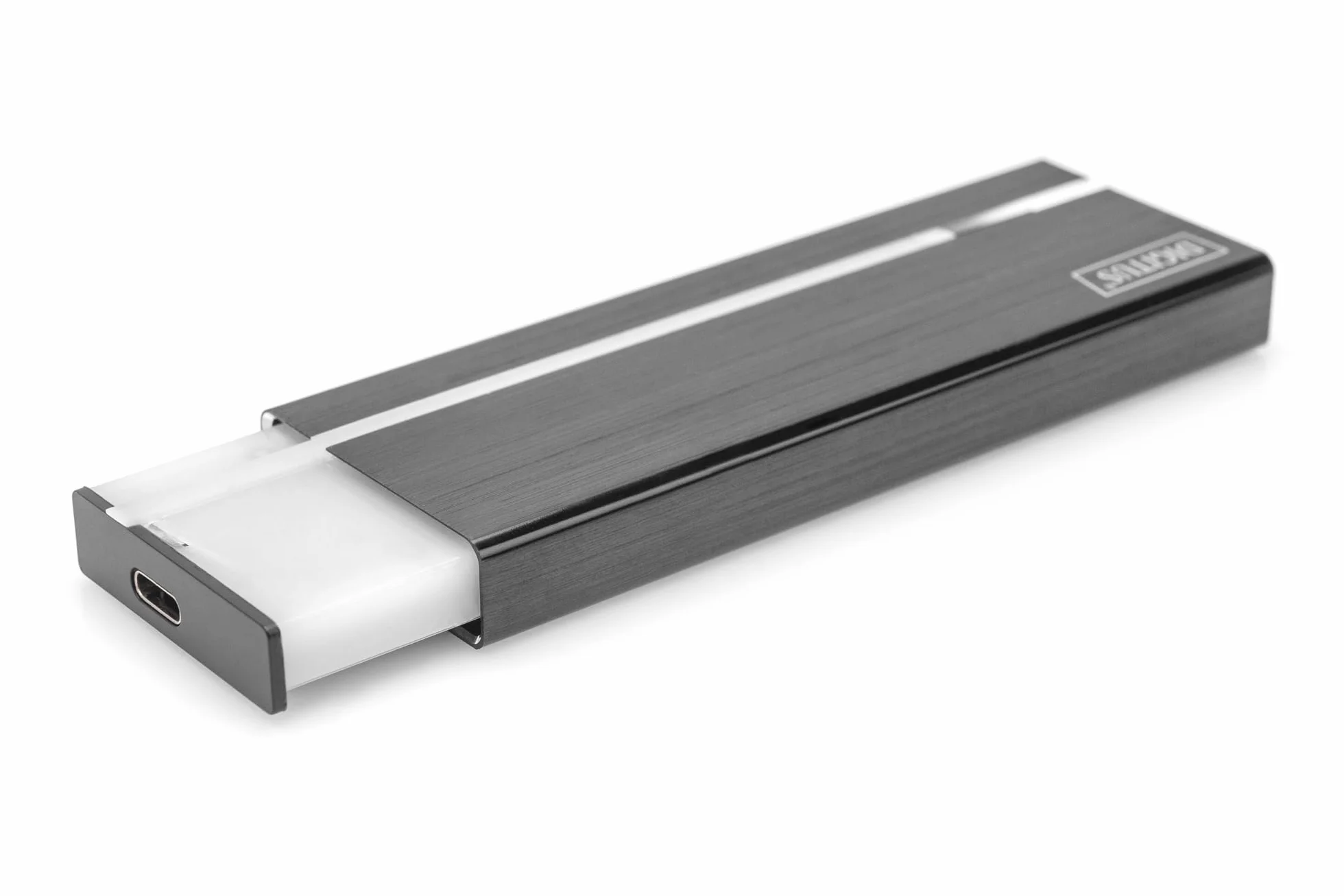 DIGITUS Zewnętrzna obudowa USB typu C 3.1 do dysków SSD M.2 NVMe - moduł M.2 typu 2280, 2260, 2242, 2230 - M/B+M-Key - do 10 Gbit/s - z kablem USB-C - Czarny