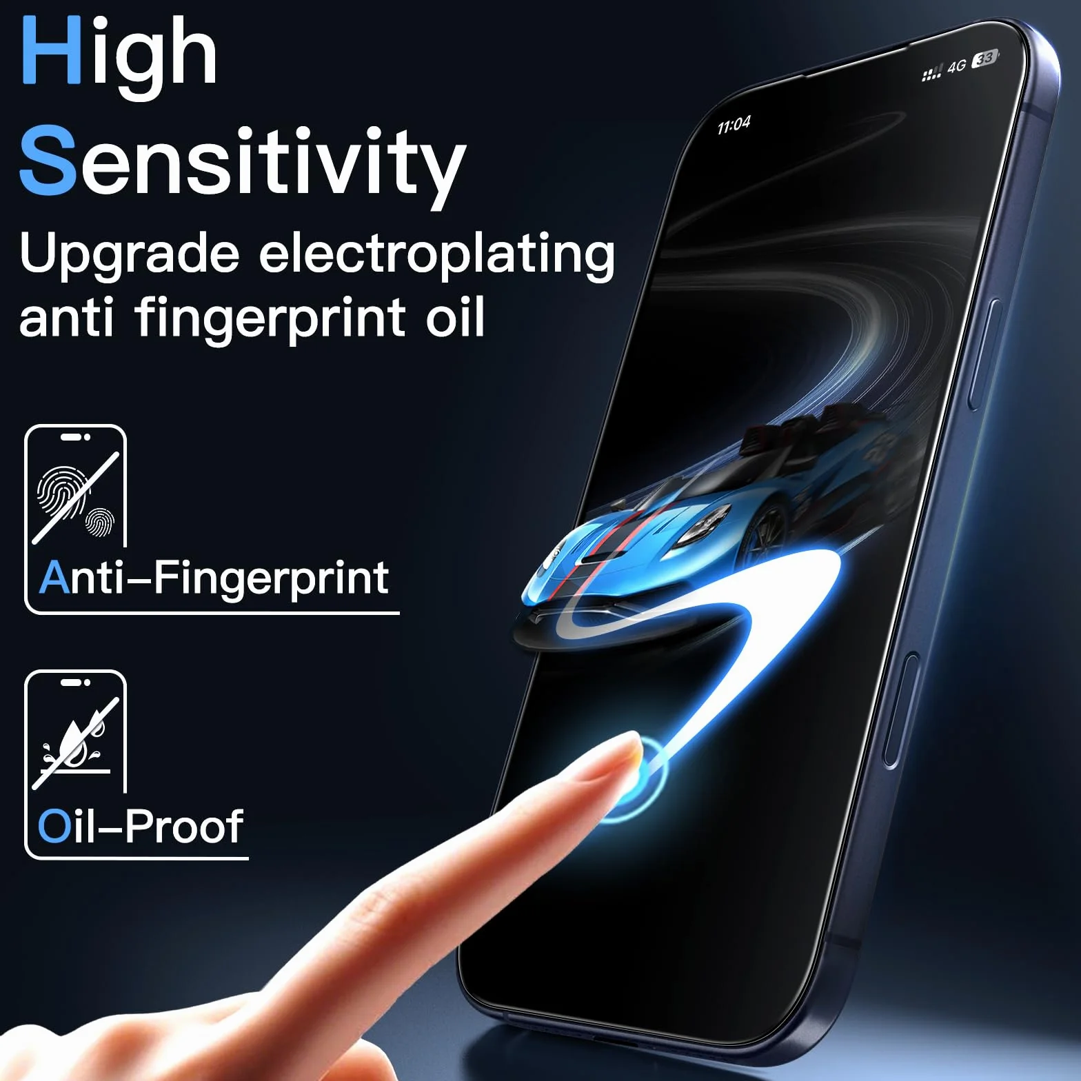 JETech Pełna Pokrycie Ochraniacz Ekranu dla iPhone 17 Pro, AR Powłoka Antyodblaskowa, Czarna Krawędź Szkło Hartowane Antyodciskowy & Narzędzie Instalacyjne Auto-Align, 6,3 Cala, 2 Sztuki