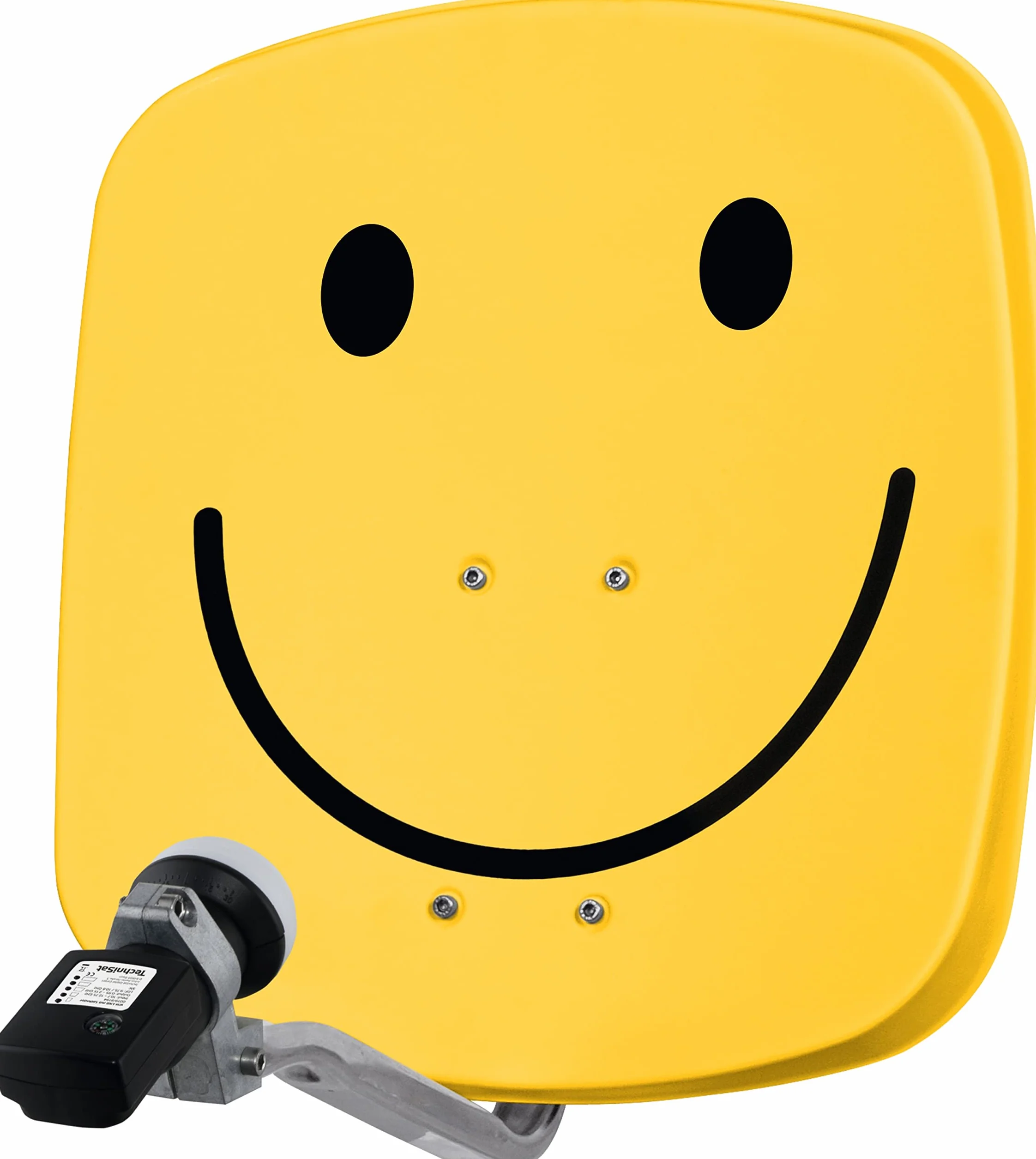TechniSat DIGIDISH 45 - Antena satelitarna dla 1 abonenta (mały system satelitarny 45 cm - kompletny zestaw z uchwytem ściennym i anteną satelitarną V/H-LNB) Smiley