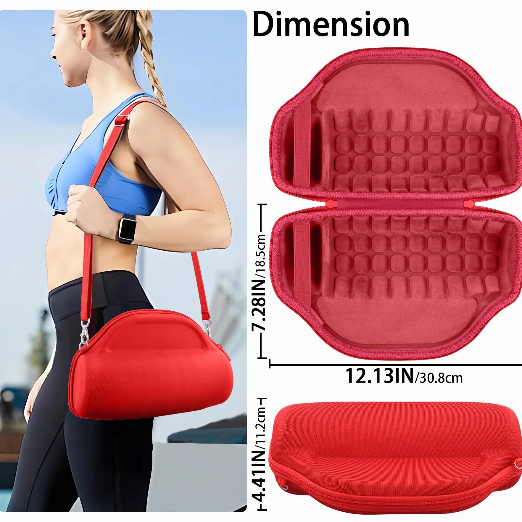 co2CREA Storage Carry Travel Twardy futerał do JBL Charge 6 Przenośny głośnik Bluetooth, tylko etui