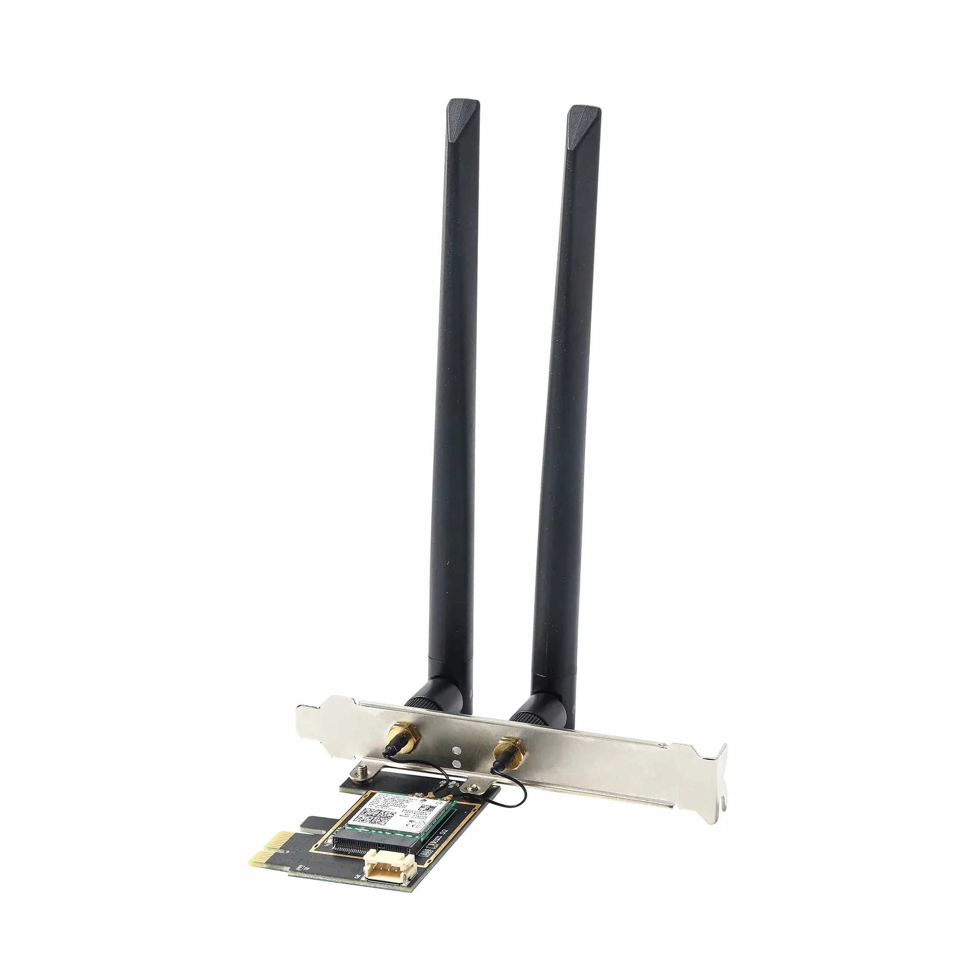 Karta WiFi 6E AX5400 PCIe WiFi do komputera stacjonarnego (z Intel AX210NGW), Bluetooth 5.2, 802.11ax Tri-Band 6GHz/5GHz/2,4 GHz bezprzewodowy adapter z MU-MIMO, OFDMA, obsługuje Windows 11/10 (64