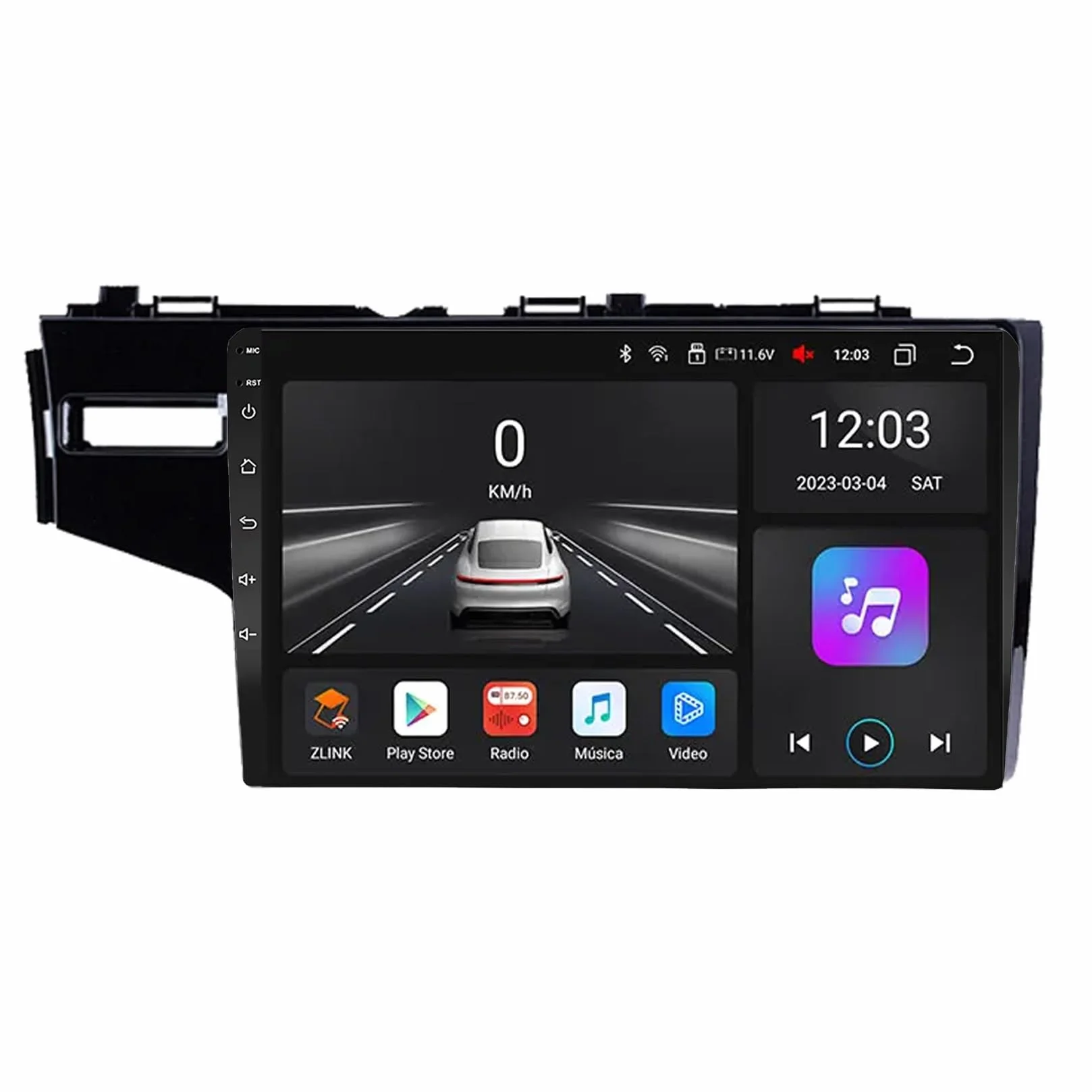 10-calowy samochodowy system stereo z ekranem dotykowym i systemem Android 15 Autoradio do Hondy Fit Jazz 2014-2015 z BT FM DSP RDS GPS, sterowanie z kierownicy, kamera cofania, ekran dotyko