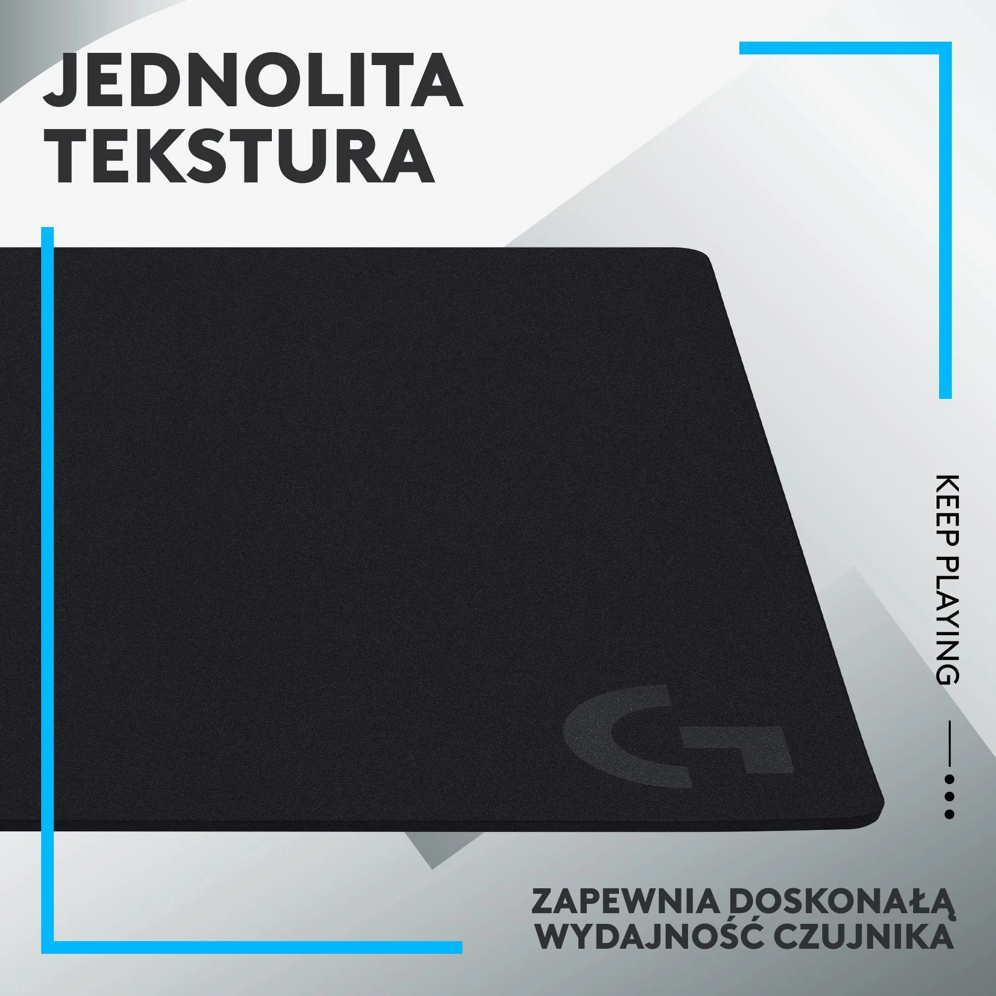 Logitech G G640 Duża Materiałowa Podkładka pod Mysz dla Graczy, Stworzona pod Czujniki, Umiarkowane Tarcie, Antypoślizgowa, akcesoria do PC i do Mac, 460 x 600 x 3 mm