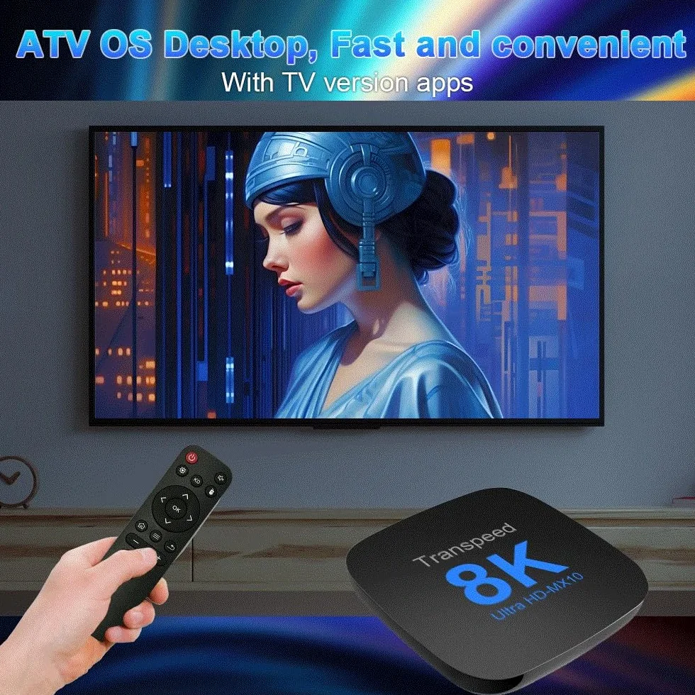 Dual WiFi 12 ATV Android TV Box z aplikacjami telewizyjnymi, wideo 8K, BT5.0+, RK3528, odtwarzacz multimedialny 3D 4K, dekoder (MX10 128g)