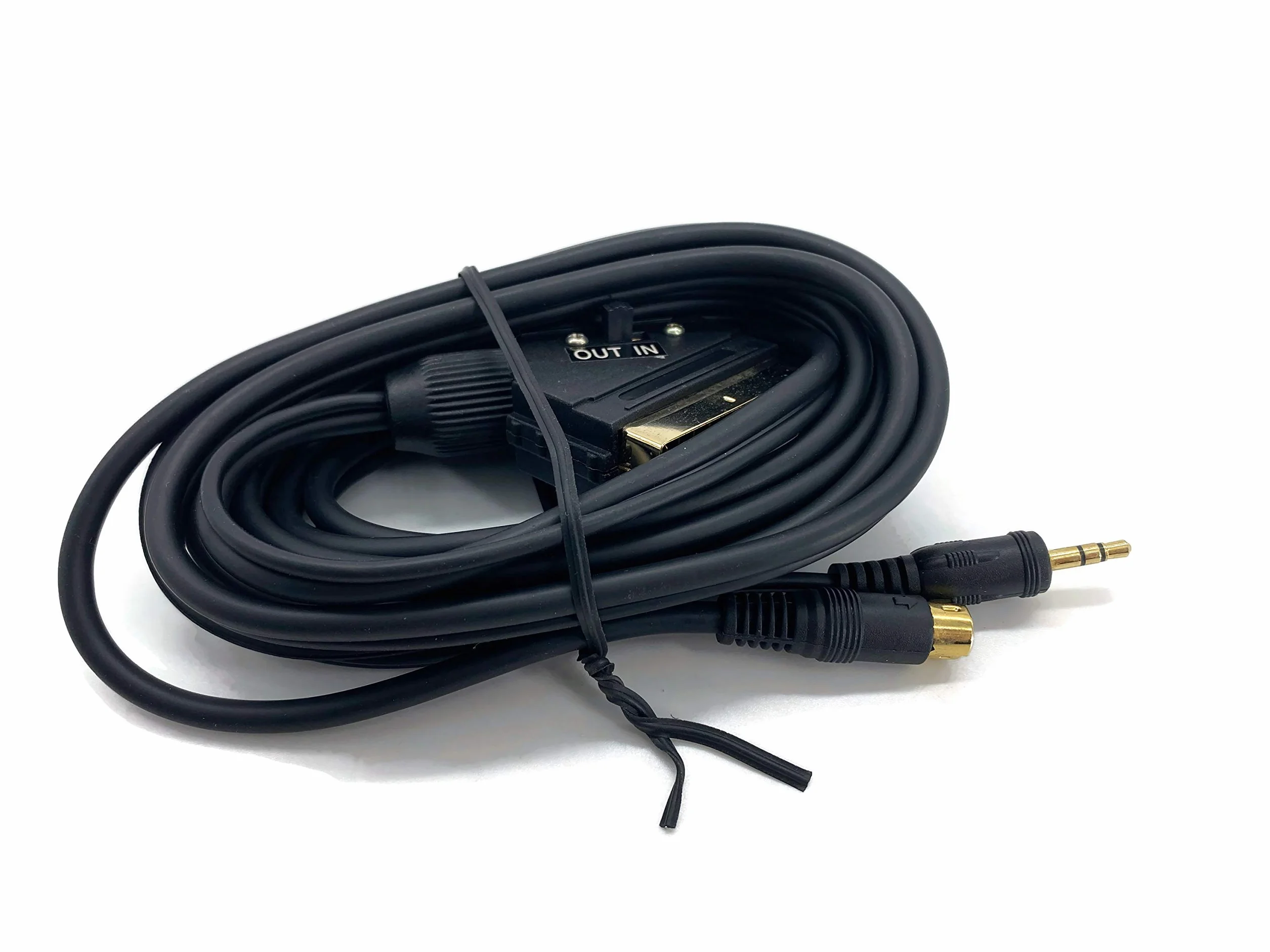 eXODA S-Video Klinke 3,5mm na Scart 3m kabel z przełącznikiem IN OUT do PC laptopa do podłączenia do monitora TV lub projektora czarna transmisja sygnału