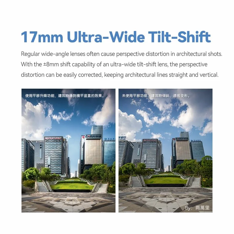 TTARTISAN 17 mm F4 ASPH obiektyw Tilt-Shift do Canon, ultraszeroki kąt nachylenia z polem widzenia 104°, ręczne ustawianie ostrości, koło obrazu na poziomie średnioformatowym, kompatybilny z aparatami