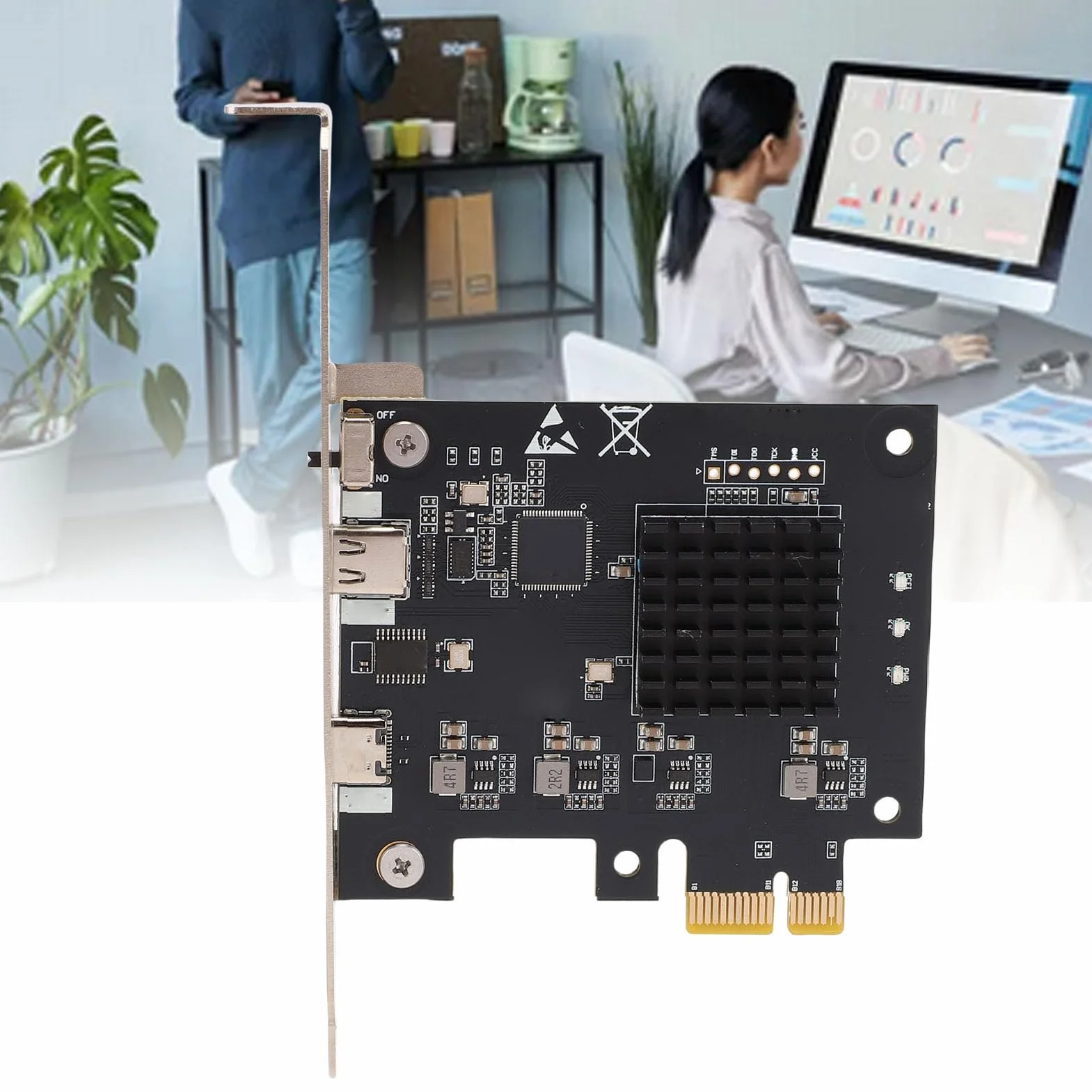Fabater Karta USB C DMA do Gier i Rozwoju AI o Niskim Opóźnieniu, z 8 GB Pamięci DDR4 i 4 Portami USB, Kompletny Zestaw
