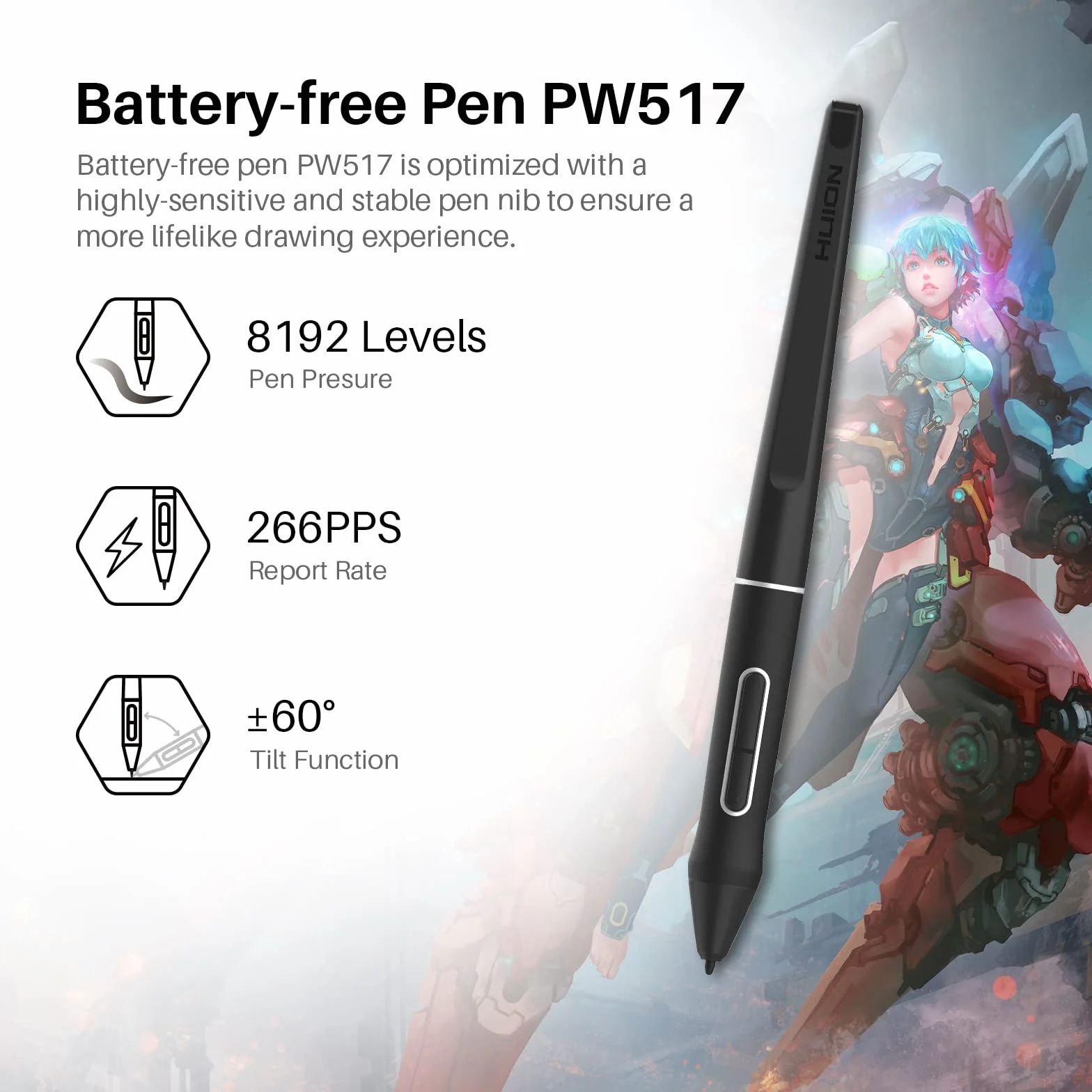 HUION Kamvas 13 tablet graficzny z ekranem, 13,3-calowy zielony monitor do rysowania, w pełni laminowany ekran, 120% sRGB, PW517, obsługa urządzenia z systemem Android, idealny do pracy w domu i nauki