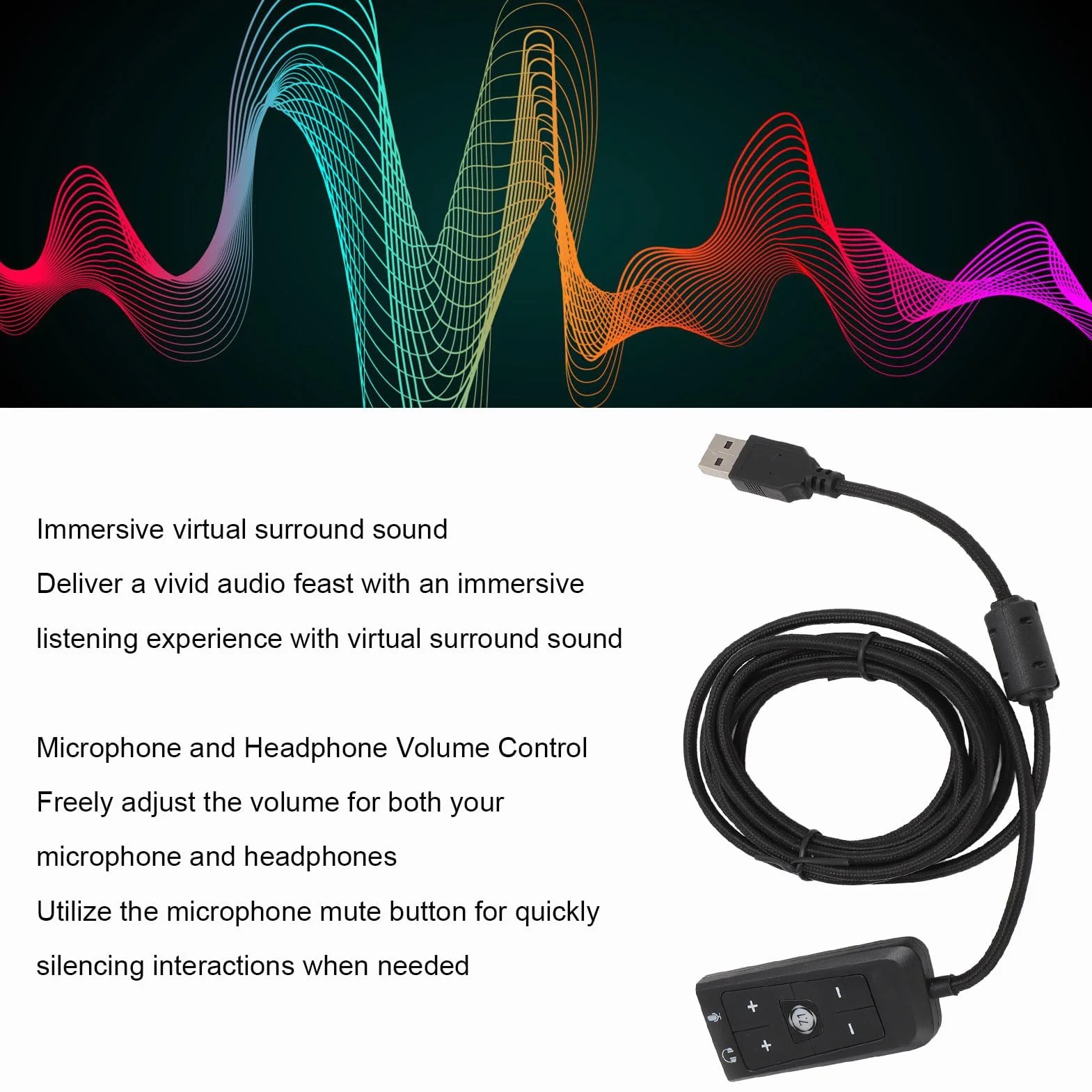 Karta Dźwiękowa USB Adapter Audio Na Gniazdo 3,5 Mm, Wirtualny Dźwięk Przestrzenny 7.1 Dla Cloud II, Series X/S