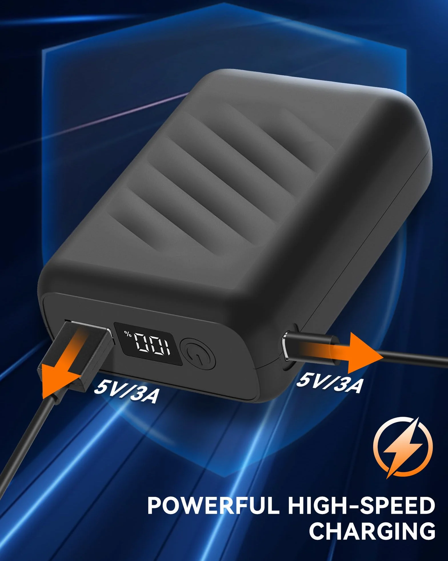 FERNIDA 20000 mAh Powerbank mały, funkcja szybkiego ładowania, akumulator z DC, USB i złącza typu C do podgrzewanych ubrań, przenośny zewnętrzny bank baterii do podgrzewanej kamizelki, spodni i