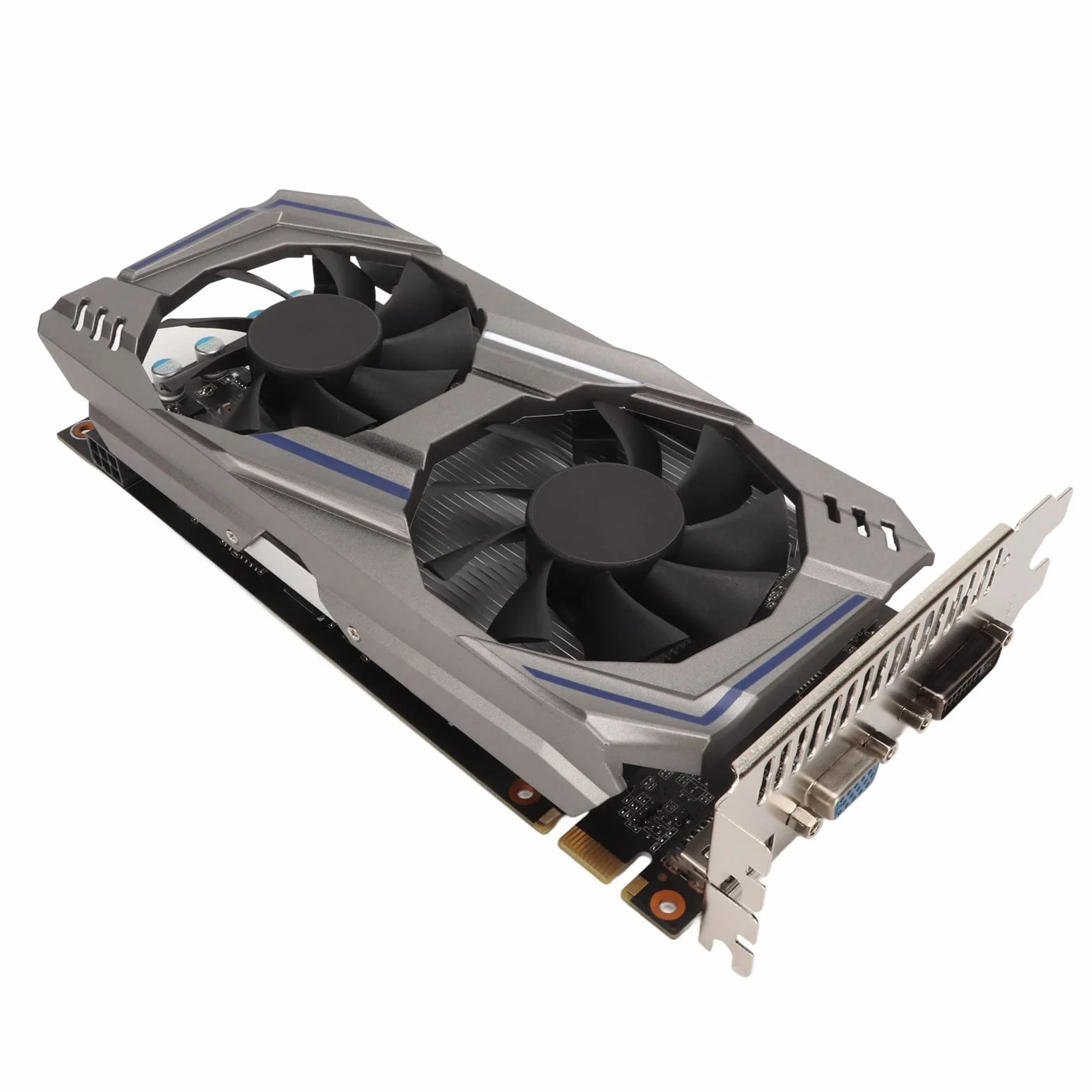 GTX550Ti 8GB GDDR5 128-bitowa Karta Graficzna do Gier, PCI Express 2.0 z Dwoma Wentylatorami Komputer PC Karta Graficzna do Gier Wideo z HDMI VGA DVI, rozdzielczość 2560x1600