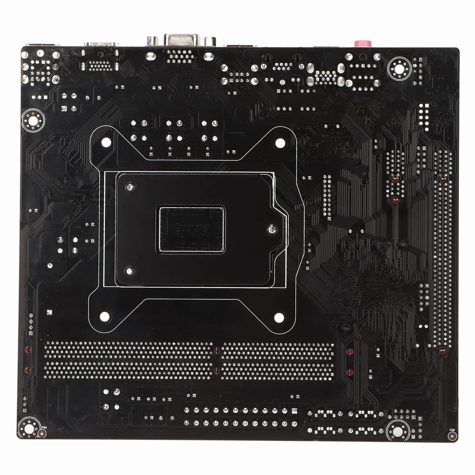 Płyta Główna B75M LGA1155, Płyta Główna M ATX DDR3 z 5.1-kanałową Kartą Dźwiękową, Kartą Sieciową 100M, VGA, SATA3.0, 2 Gniazdami Pamięci DDR3 dla Komputerów Stacjonarnych, Komputerów Stacjonarnych