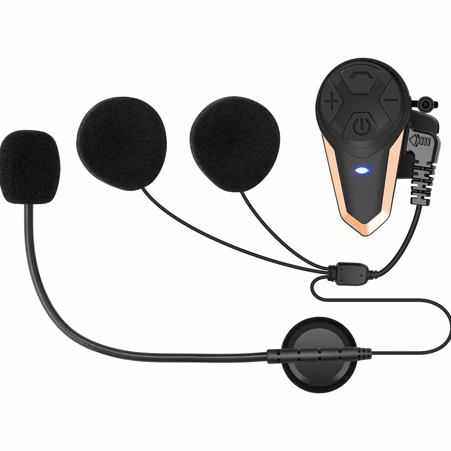 Domofony Kask motocyklowy Bluetooth Słuchawki BT-S3 Komunikacja Komunikacja Bezprzewodowy Zestaw Słuchawkowy z Radiem (2 opakowanie, złoty)