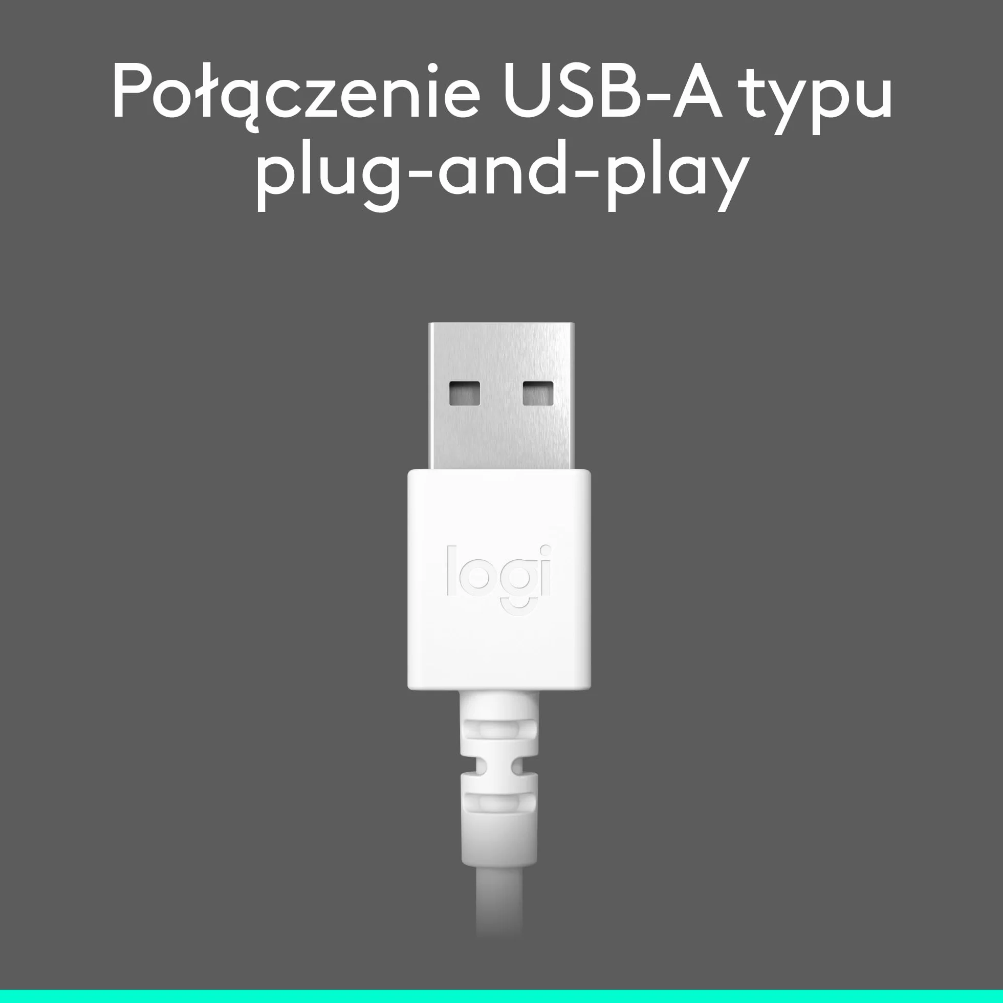 Logitech H390 Przewodowy Zestaw Słuchawkowy do PC/Laptopa, Słuchawki Stereo z Mikrofonem z Redukcją Szumów, USB-A, Pilotem na Kablu, działa na Chromebooku - Biały