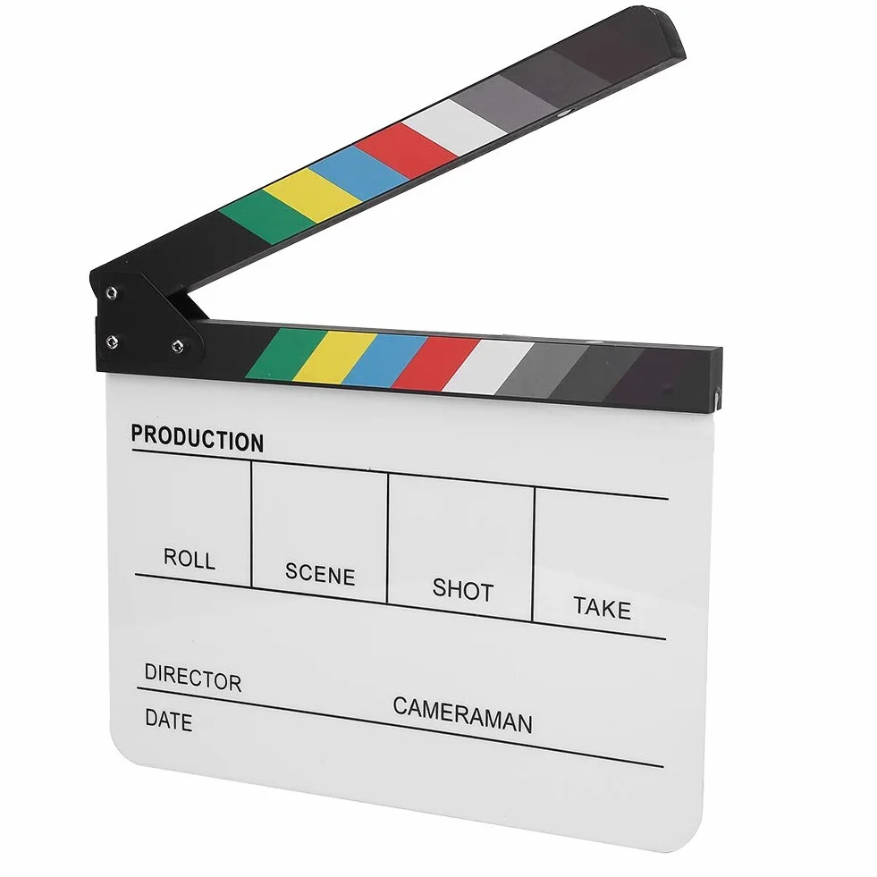 Profesjonalni Reżyserzy Filmowi Clapboard, Akrylowa Scena Reżyserska Clapperboard Reżyserzy Filmów Akrylowych Clapboard Film Telewizyjny Akcja Board Film Cut Rekwizyt z Piórem