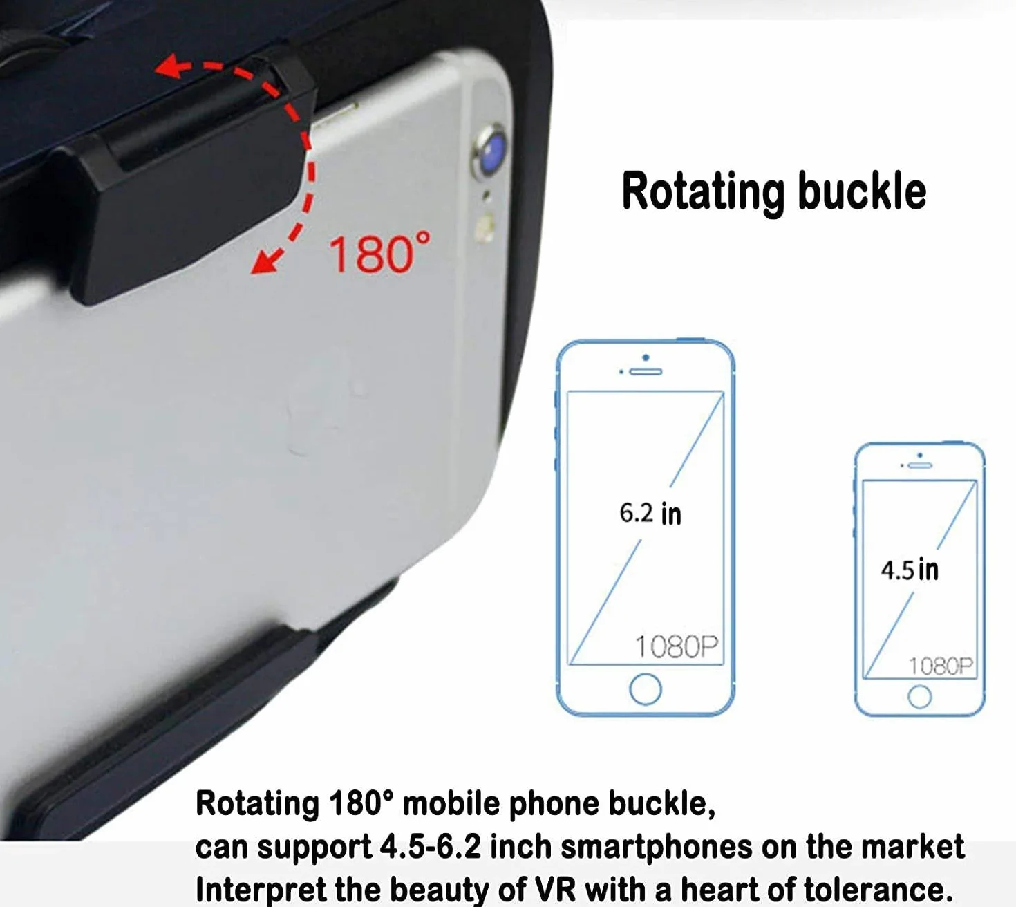 Zestaw słuchawkowy VR kompatybilny z iPhone i telefonem z systemem Android - uniwersalne gogle wirtualnej rzeczywistości - miękkie i wygodne nowe okulary 3D VR | niebieskie | z ochroną oczu