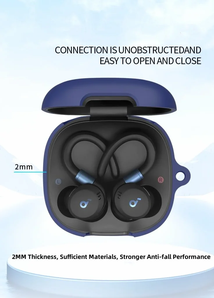 FTRONGRT Etui kompatybilne z Anker SoundCore Sport X20, odporne na zarysowania, odporne na wstrząsy, silikonowe etui kompatybilne ze słuchawkami Bluetooth Anker SoundCore Sport X20. Ciemnozielone