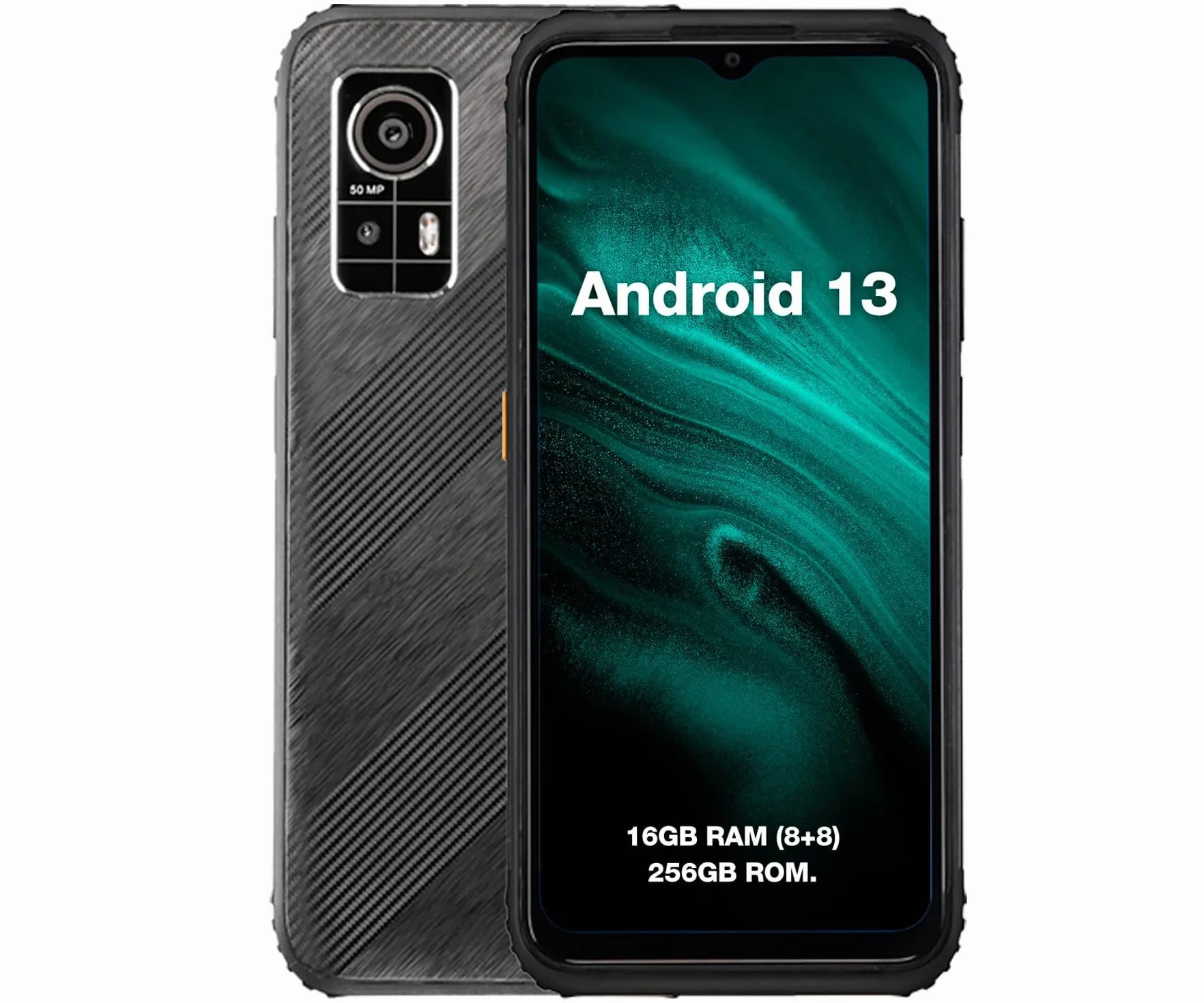 AGM H6 EU001B smartfon 16,7 cm (6,56") Triple SIM Android 13 4G USB Type-C 8 Go 256 Go 4900 mAh czarny