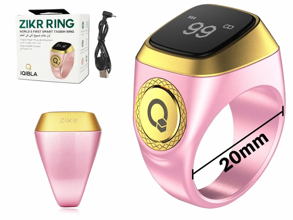 Anlising Tasbih licznik Smart Ring, cyfrowy elektroniczny licznik kółek, muzułmański licznik Tasbeeh Smart Counter, inteligentny licznik pierścieni Tasbih, islamski licznik pierścieni, Tasbeeh Smart