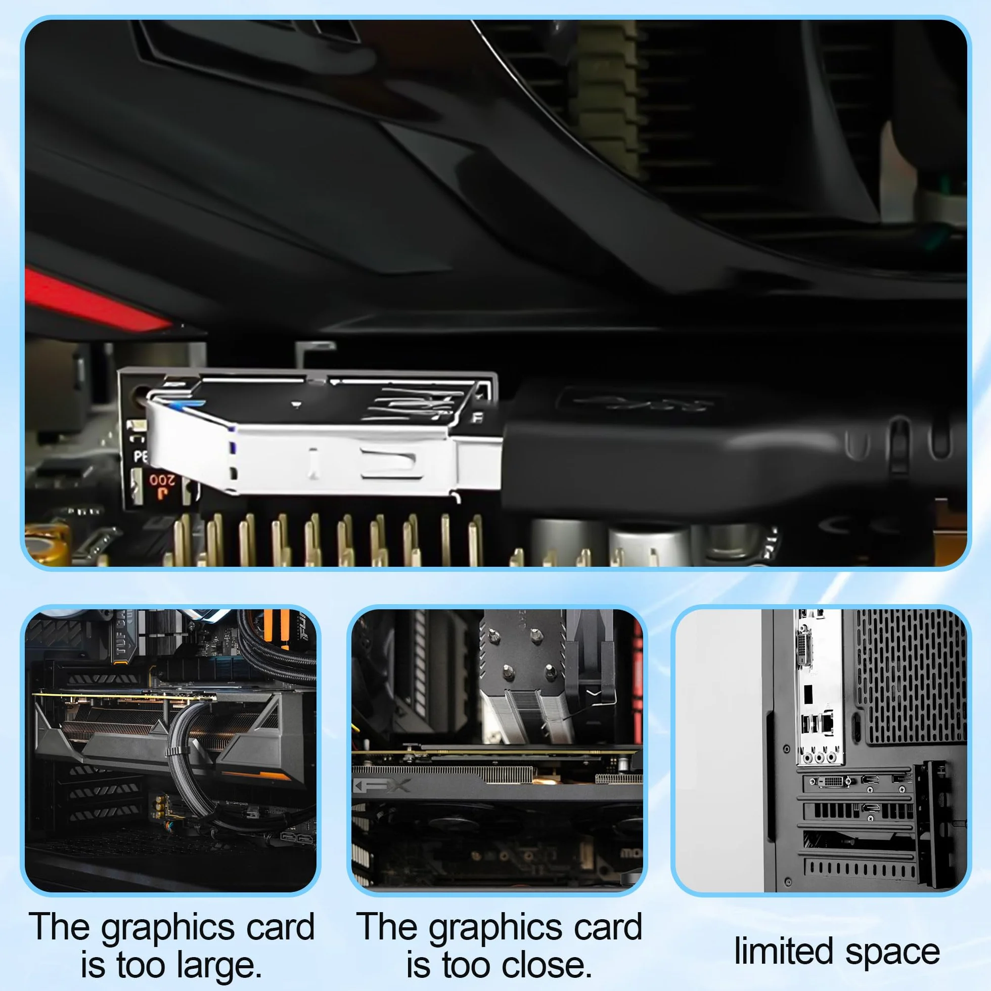 Kabel riser PCIe 3.0 x1 90-stopniowy 60 cm