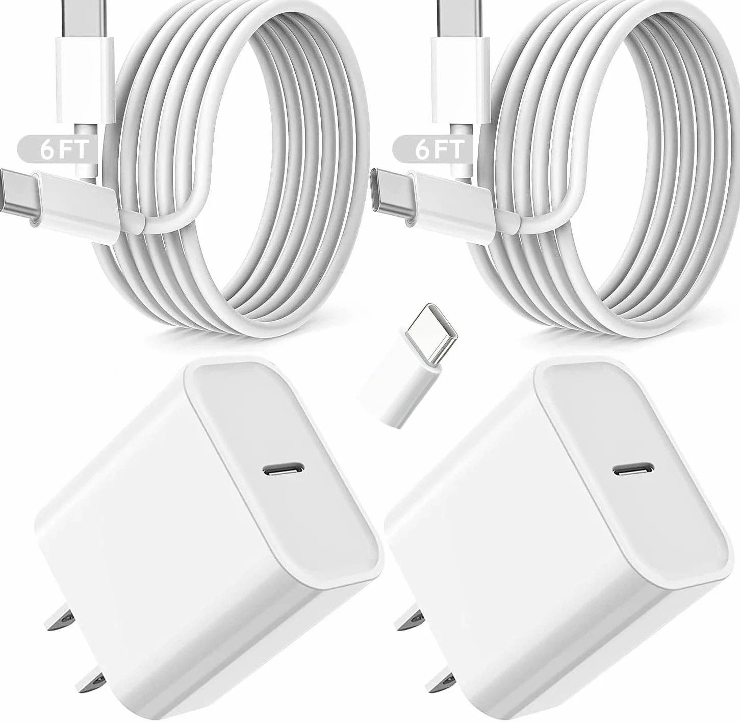 Szybka ładowarka do iPada, ładowarka do iPada, szybkie ładowanie, 2 sztuki, wtyczka ścienna i kabel USB C na C, 1,8 m, typ C na C, do iPada Pro 12,9, iPad Pro 27,9 cm, iPad Air 5. / 4. generacji,