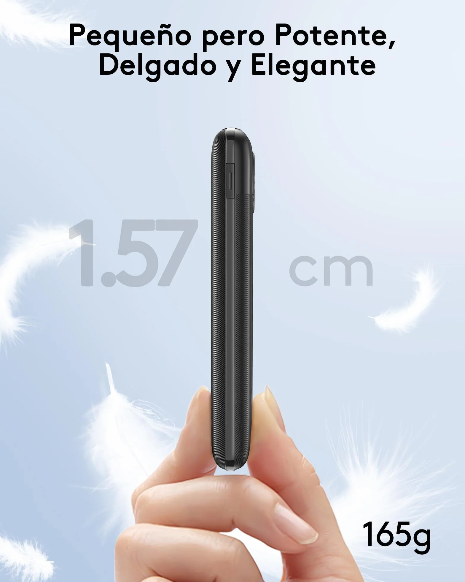 VEEKTOMX Mini Power Bank 10000mAh powerbank 22.5W PD3.0 QC3.0 Quick Charge USB C Portable Charger, mały rozmiar z 2 portami ładowania, kompatybilny z iPhone 15/iPad/Mini fan/Galaxy