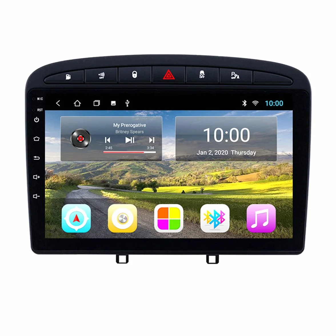 GPS dla kierowców ciężarówek komercyjny system nawigacji, bezpłatna aktualizacja mapy, 9-calowy ekran dotykowy Bluetooth HD GPS dla pojazdów dla PEUGEOT 408 2010-2016