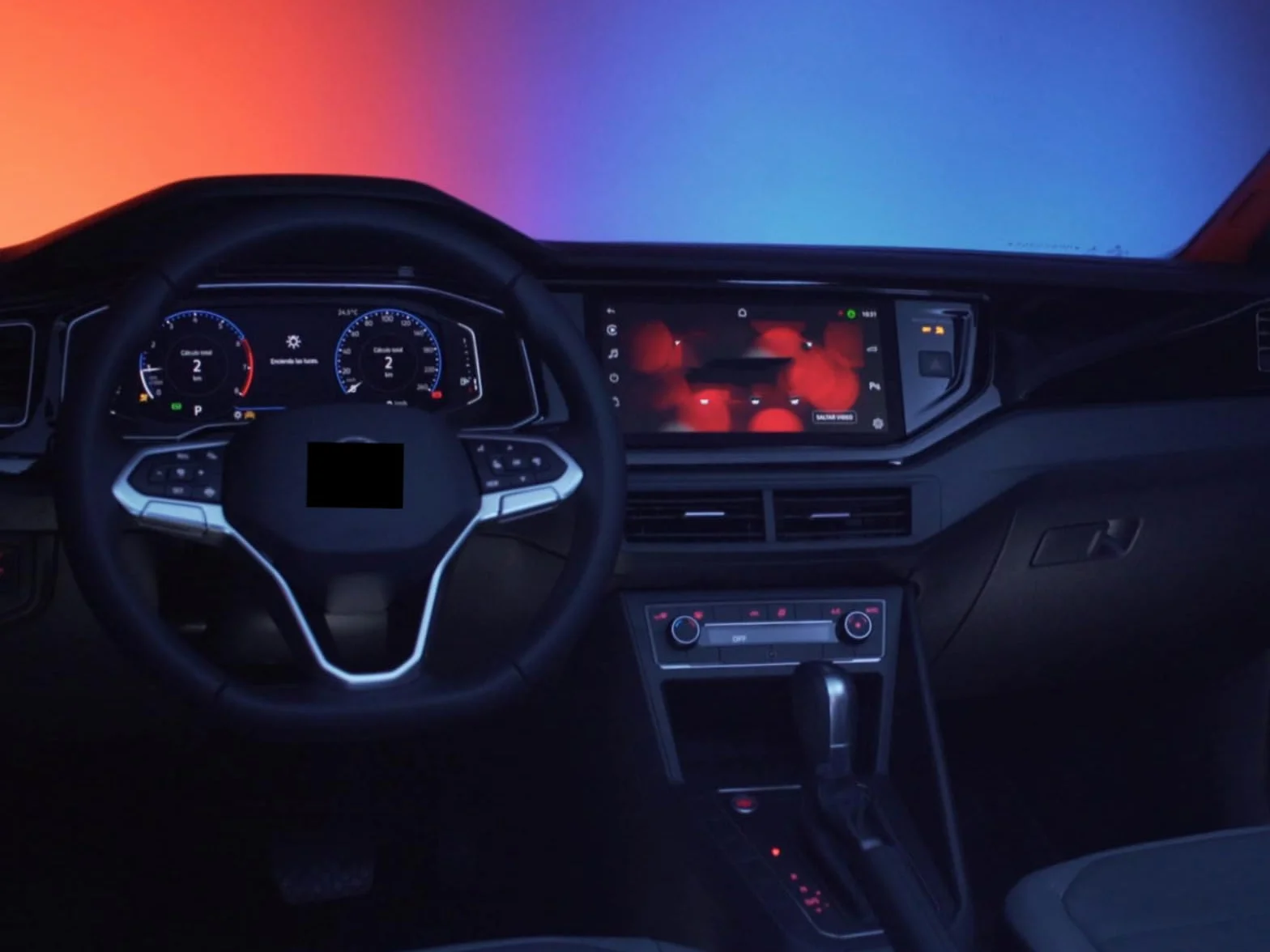 Dla VW,Dla Nivus 2021 Szkło hartowane 10,1 cala Samochodowe radio informacyjno-rozrywkowe GPS Nawigacja środkowa osłona ekranu konsoli