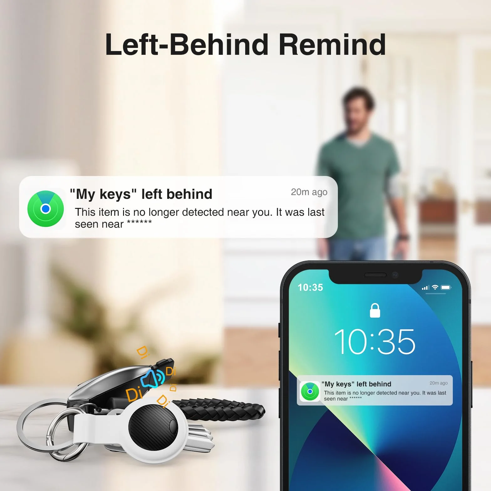 Smart GPS Tracker Apple Wo ist iOS lokalizator kluczy Bluetooth wodoszczelny głośność 100 dB