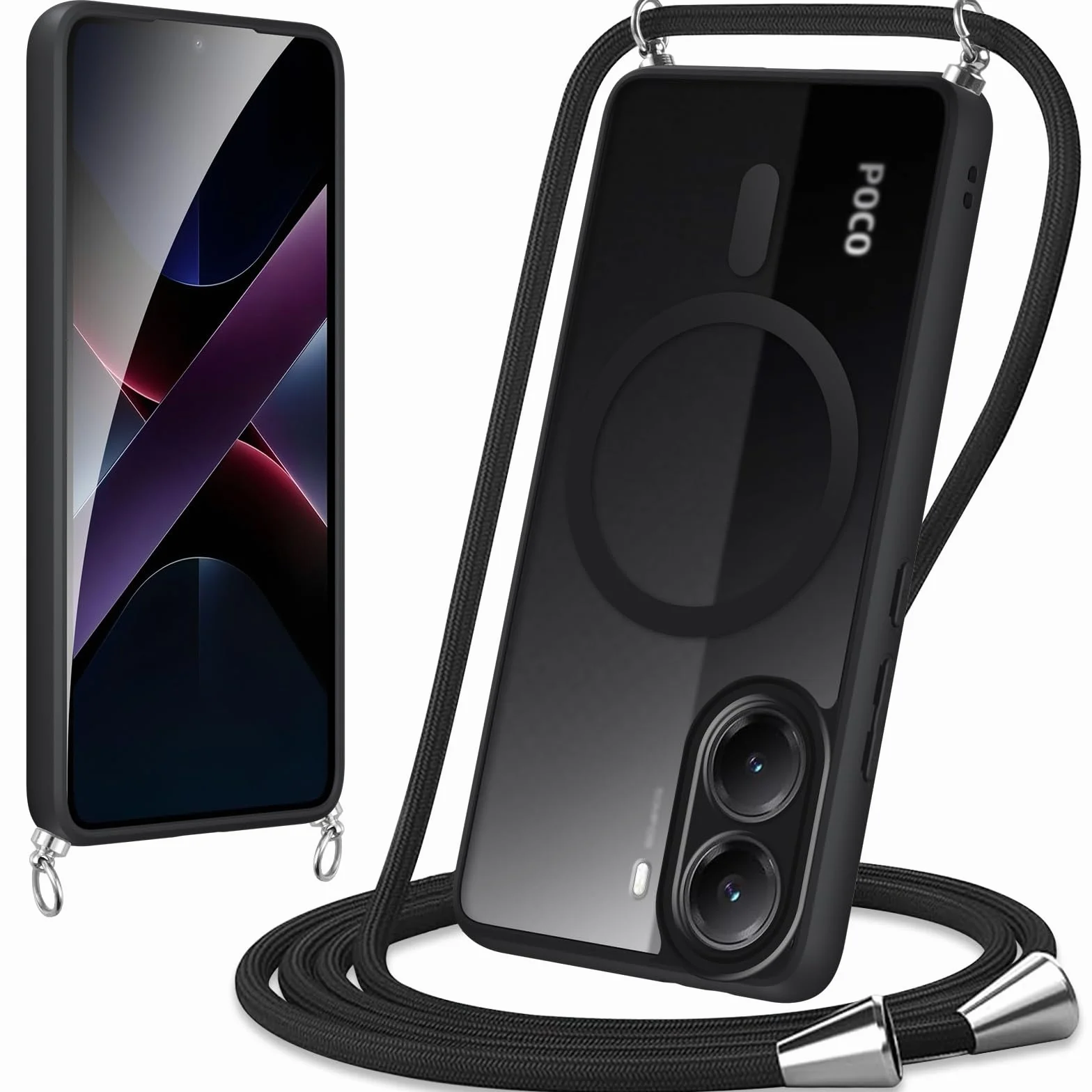 Etui magnetyczne Xiaomi Poco X7 Pro MagSafe półprzezroczyste matowe odporne na wstrząsy