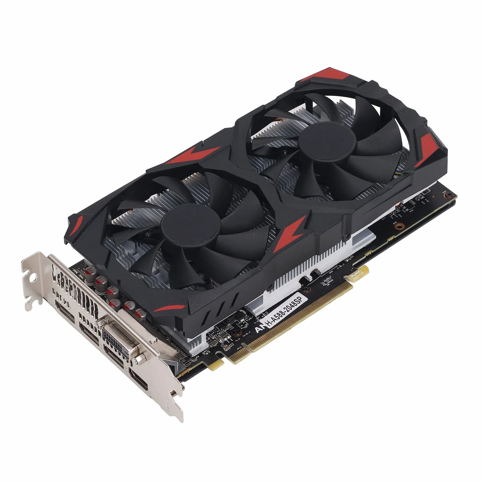 Karta Graficzna Radeon RX 580 8GB GDDR5 Karty Graficzne do Gier 256BIT Karta Graficzna RX 580 z Dwoma Wentylatorami DVI DP HDML Plug and Play
