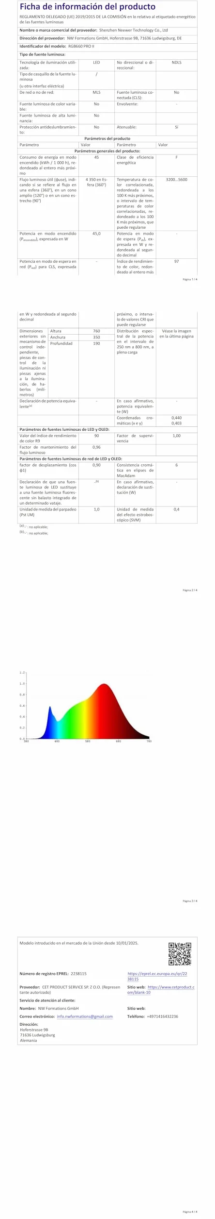 NEEWER Ulepszona lampa studyjna LED RGB ze statywem, sterowana aplikacją, 50 W, 7000 lumenów, IRC97 + 3200-5600K, ściemniany panel fotograficzny, zestaw oświetleniowy, RGB660 Pro II