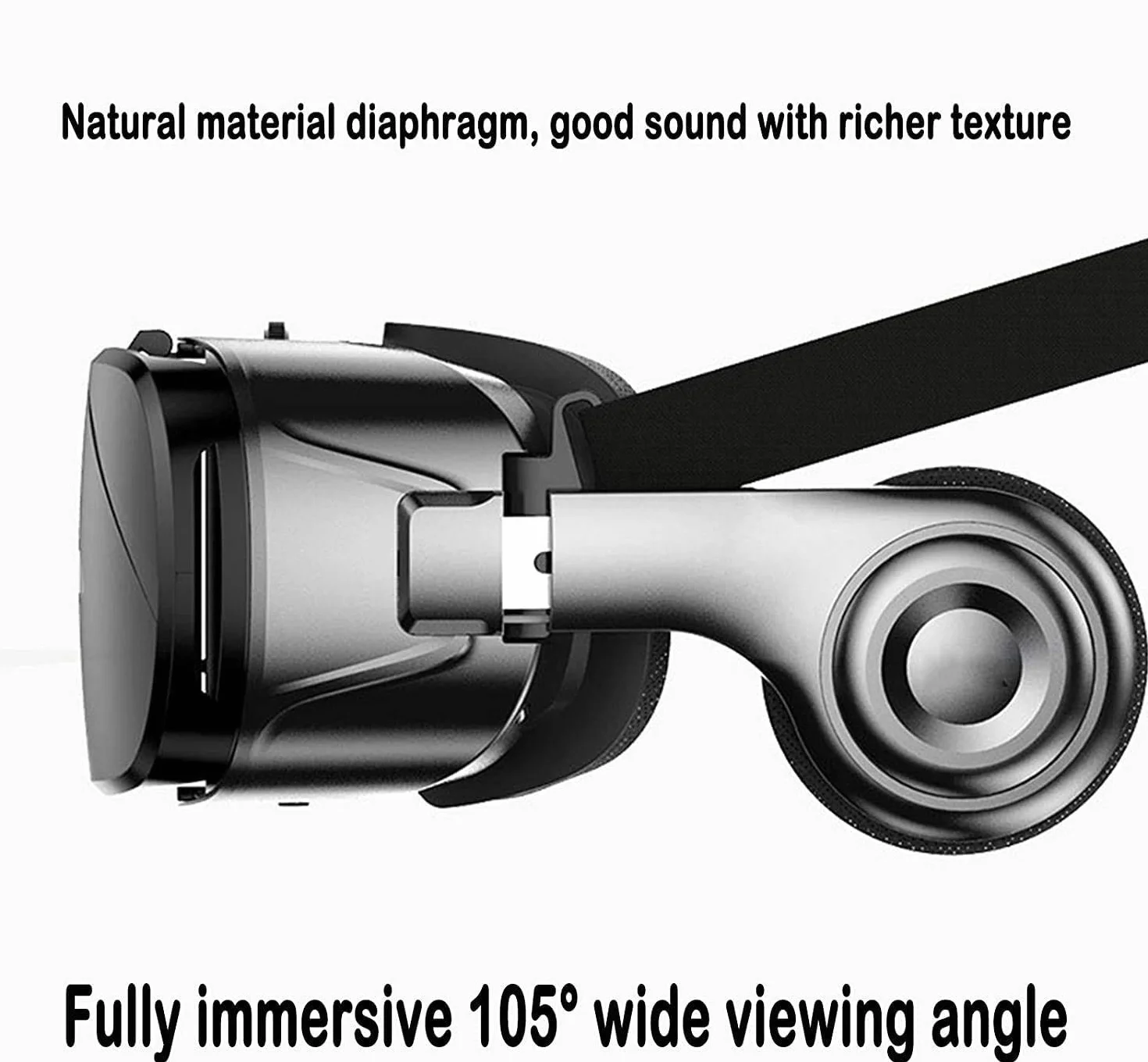 Zestaw słuchawkowy VR kompatybilny z iPhone i telefonem z systemem Android - uniwersalne gogle wirtualnej rzeczywistości - miękkie i wygodne nowe okulary 3D VR | niebieskie | z ochroną oczu