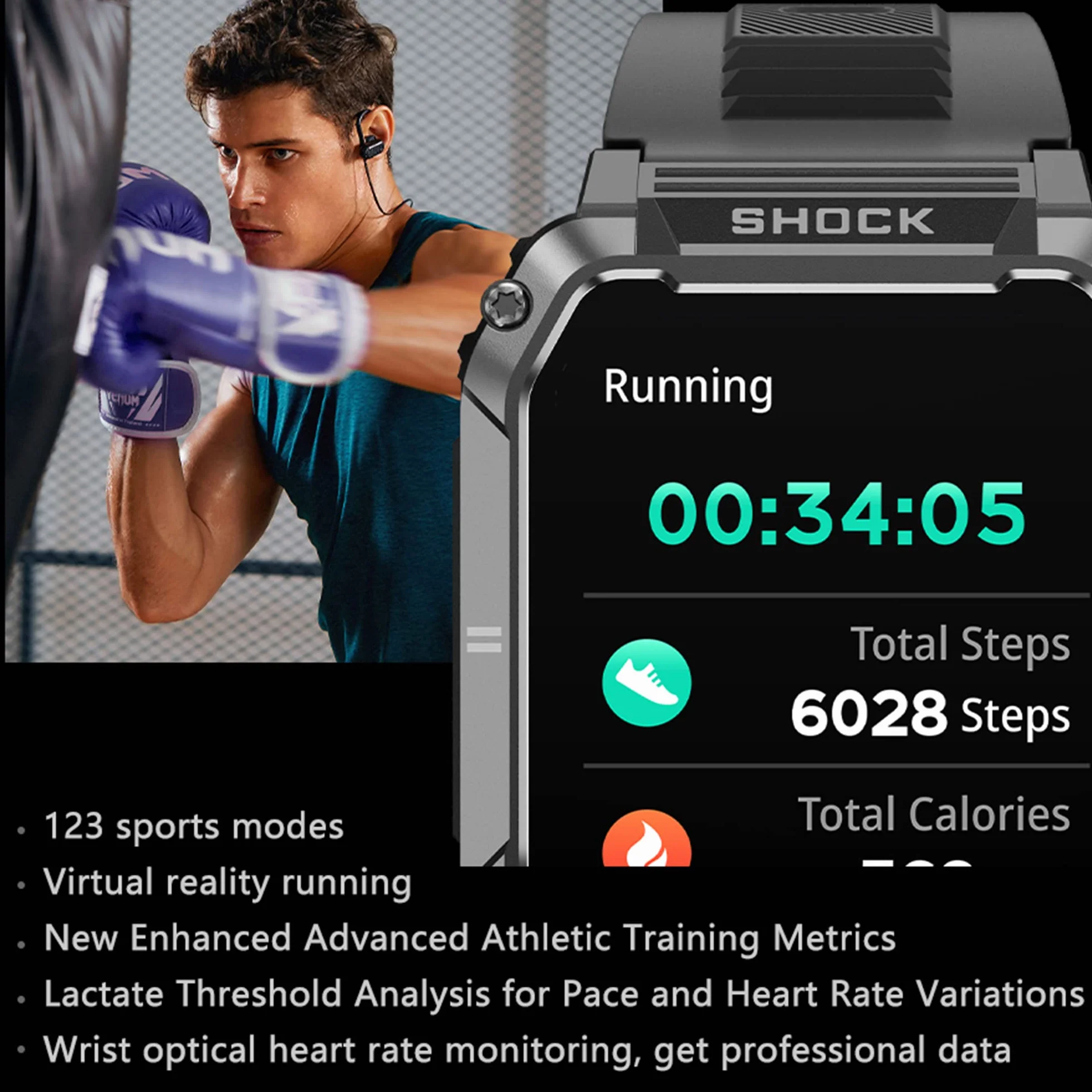 Smartwatch Męski Inteligentny Zegarek Który Może Wykonywać i Odbierać Połączenia 1,95” Fitness Tracker 123 Sportowych Wodoodpornością 5ATM Asystent Głosowy AI dla telefonów z Android iOS (czarny)