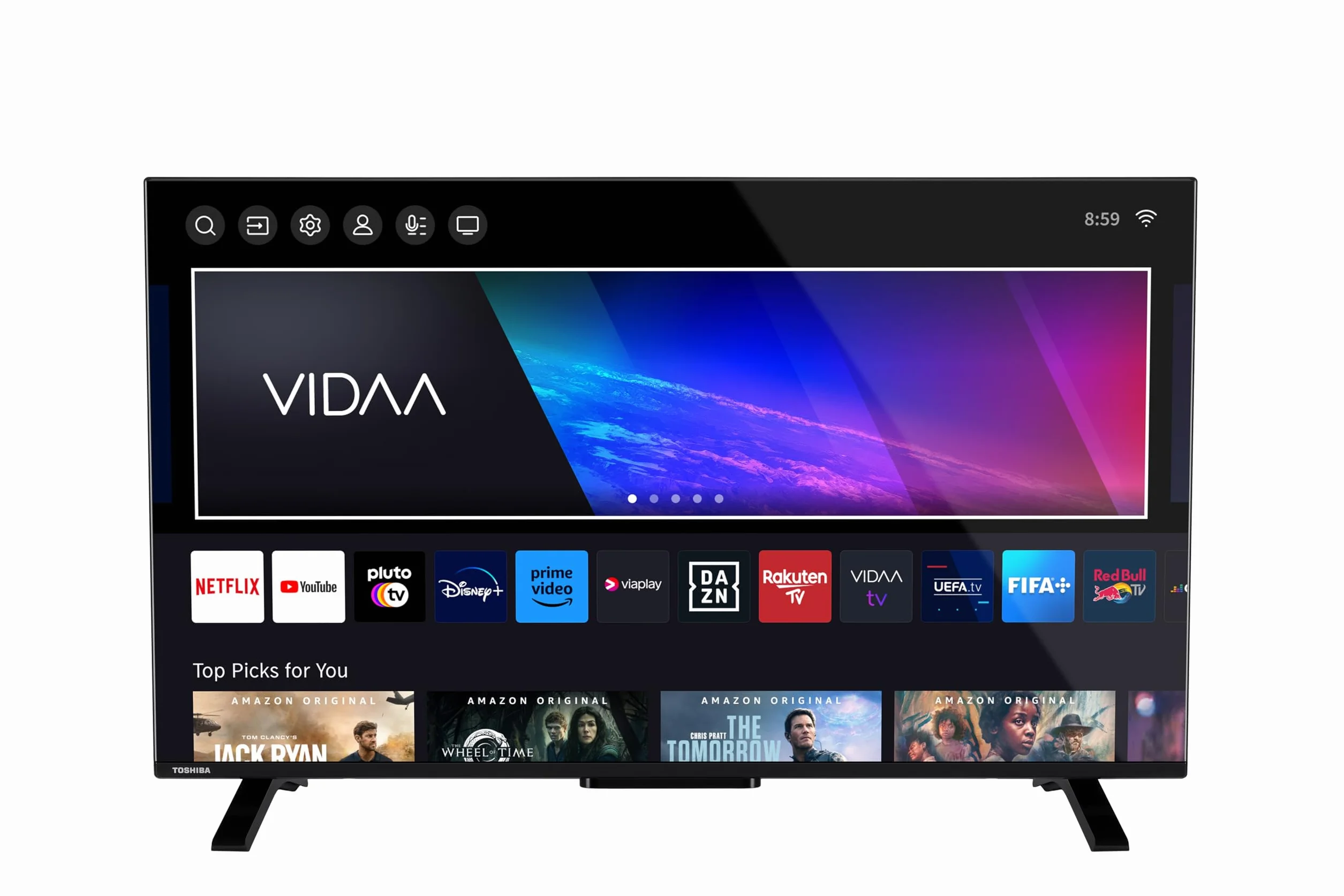 Toshiba Smart VIDAA, 43" Ultra HD 43UV2363DA TV 4K, 43", telewizor LED kompatybilny z Alexa, DVB-T2, technologią LED, Dolby Vision HDR10, HDMI 2.1