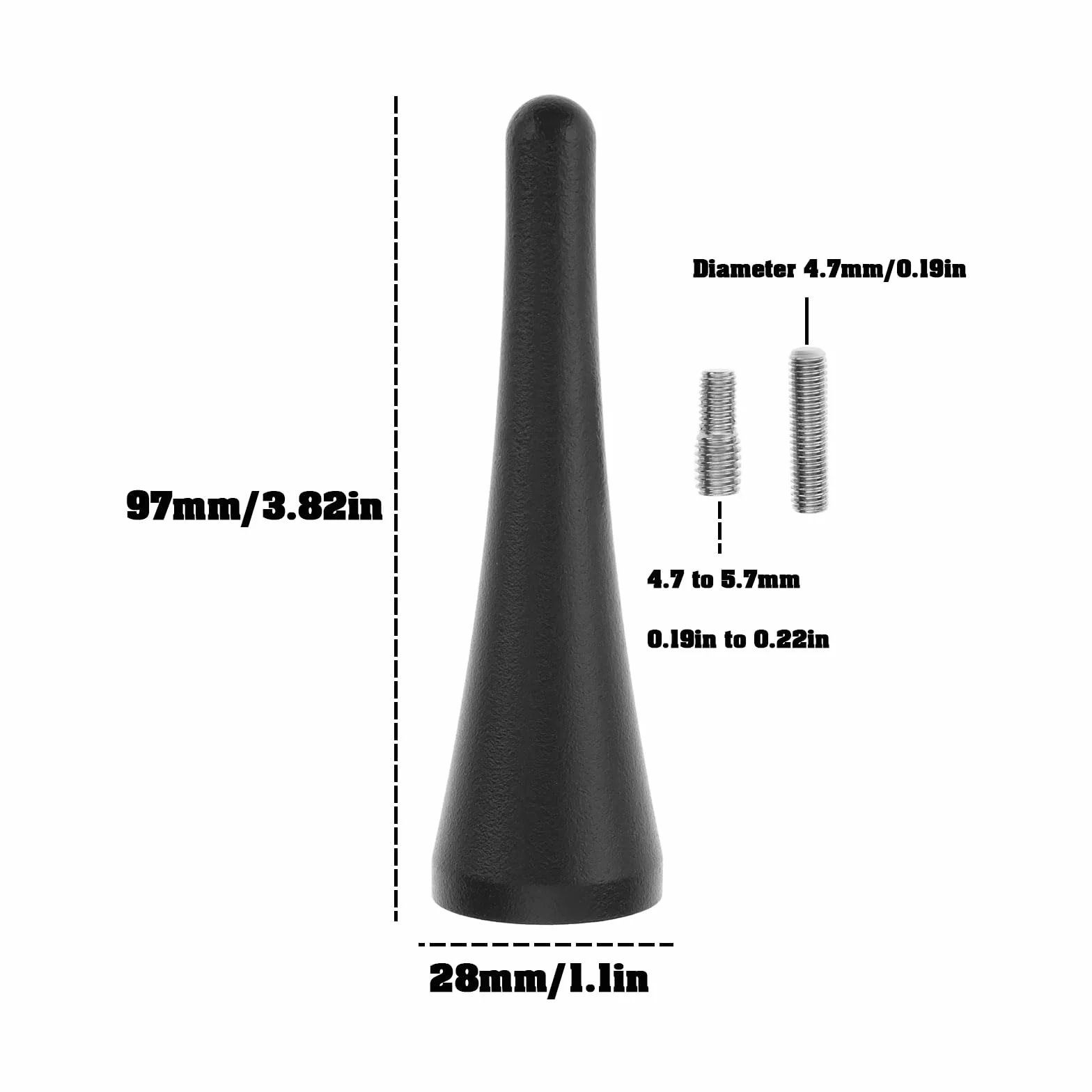 Antena radiowa 3,8 cala ze stopu aluminium kompatybilna z Mazda MX-5 Miata 06-22