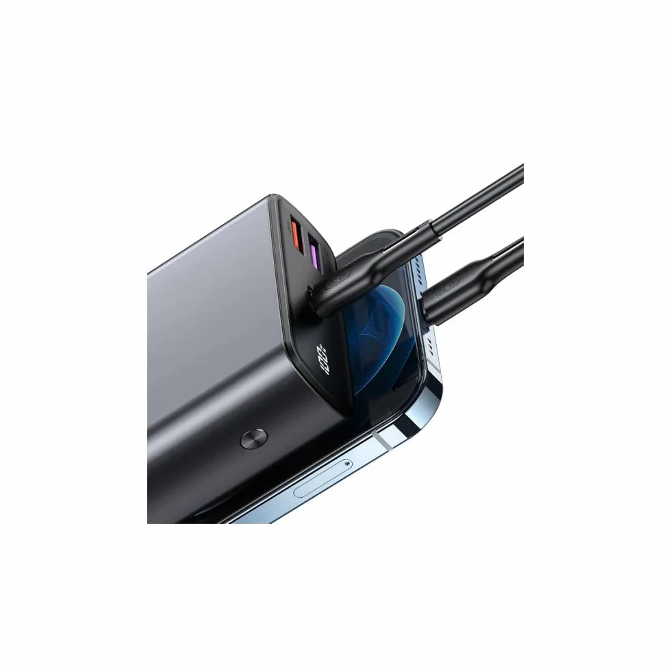 LITIONITE Capsule 65W / 30.000mAh Power Bank z aluminium PD3.0 USB Type-C (65W Max) - 2x USB-A (Quick Charge 3.0) - Przenośna bateria zewnętrzna do laptopa/MacBook/Surface/Smartphone/Tablet