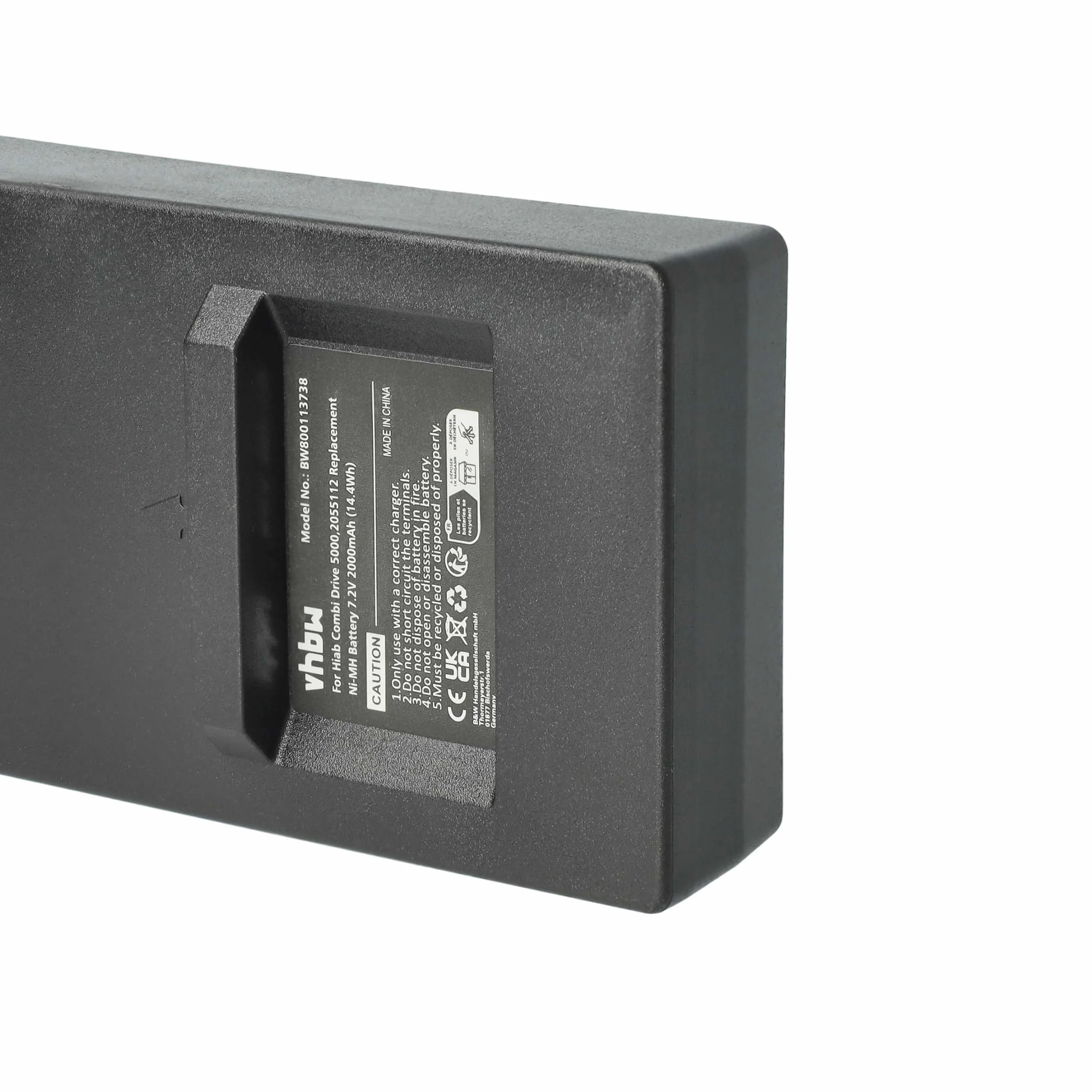 vhbw 5 x bateria kompatybilna z Olsberg DOH116A przemysłowy pilot zdalnego sterowania (2000mAh, 7,2V, NiMH) - czarny