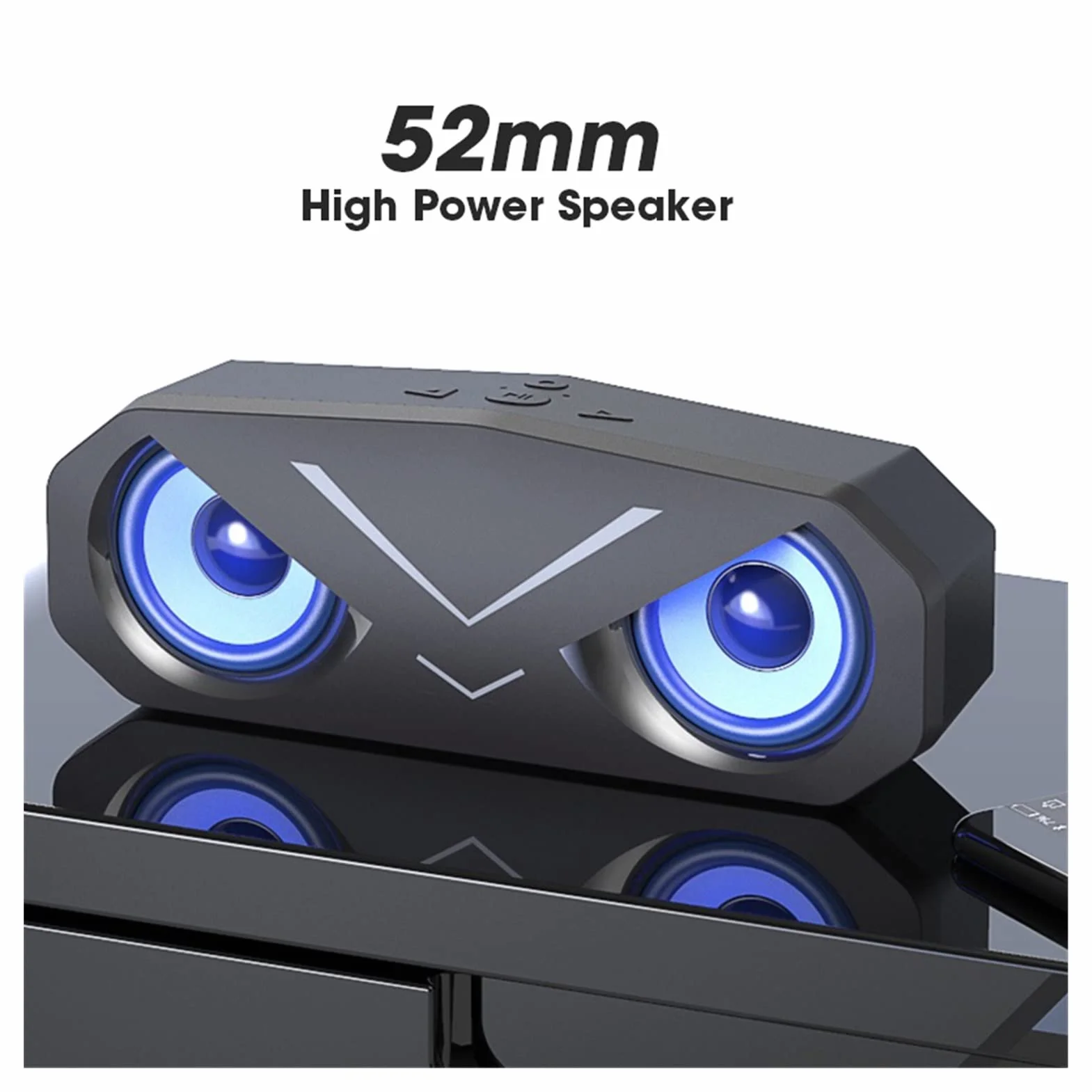 Głośnik komputerowy Bluetooth Bar Bass Bass DOPROWADZIŁO Dis-Play Subwoofer Głośnik dla PC. Obsługa kolumn przenośnych laptopa TF. Karta (Color : Black Speakers, Size : Medium)