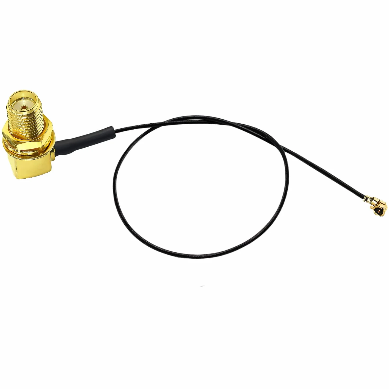 TUOLNK Gniazdo SMA kątowe do U.FL IPX kabel koncentryczny IPX UFL do gniazda SMA, łokieć RF, przedłużacz anteny WiFi, do karty sieciowej, router bezprzewodowy, 30 cm, 5 sztuk