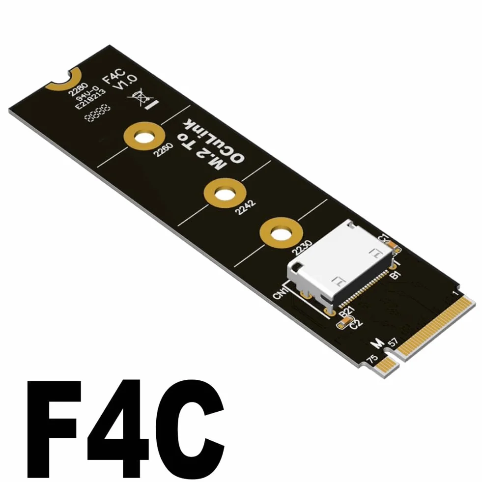 F9G-F9934-F4C-BK7 EGPU OCuLink GPU-Dock M.2 NVMe adapter Oculink z kablem Oculink ATX typ PCIe4.0 64 Gbps 25 cm