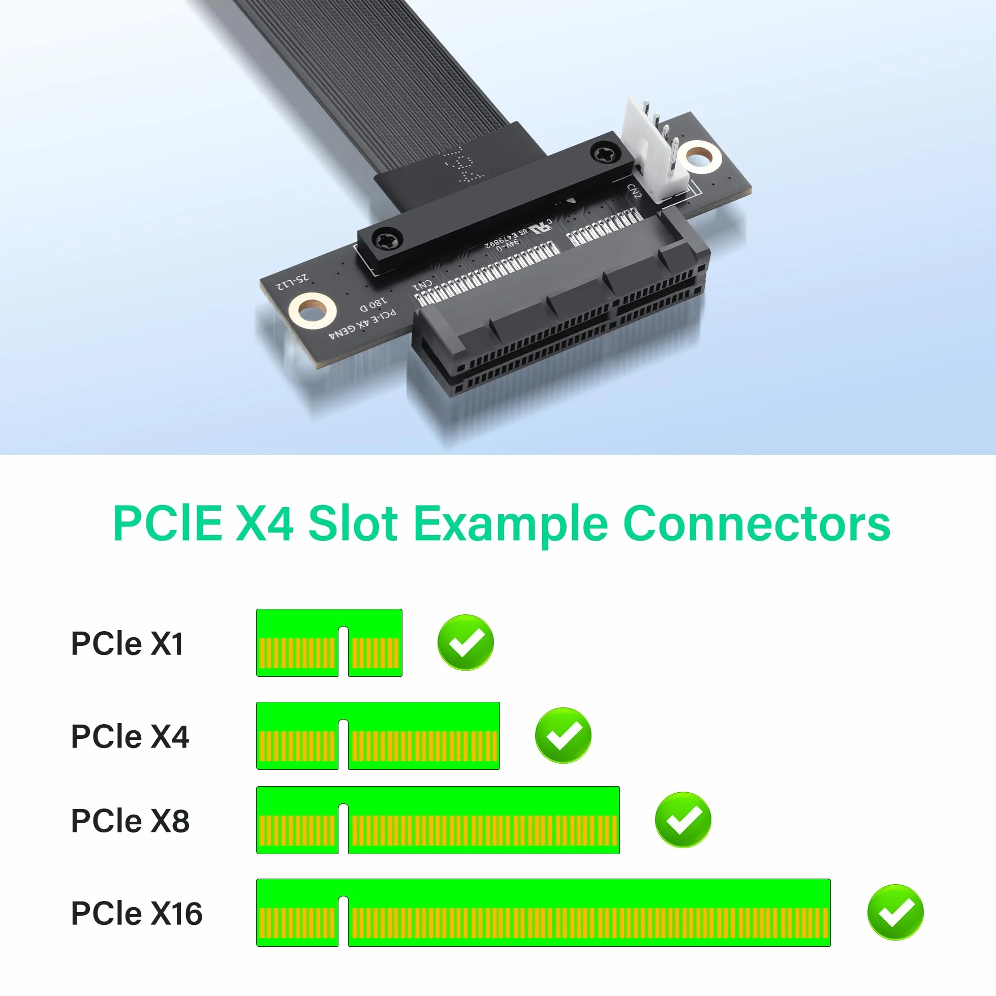 SinLoon M.2 M-Key PCI-E4.0 2280 NGFF do PCIe X4 przedłużacz M2 do PCI-E 4X żeński kabel riser do M2 2230 (M.2 180 stopni)